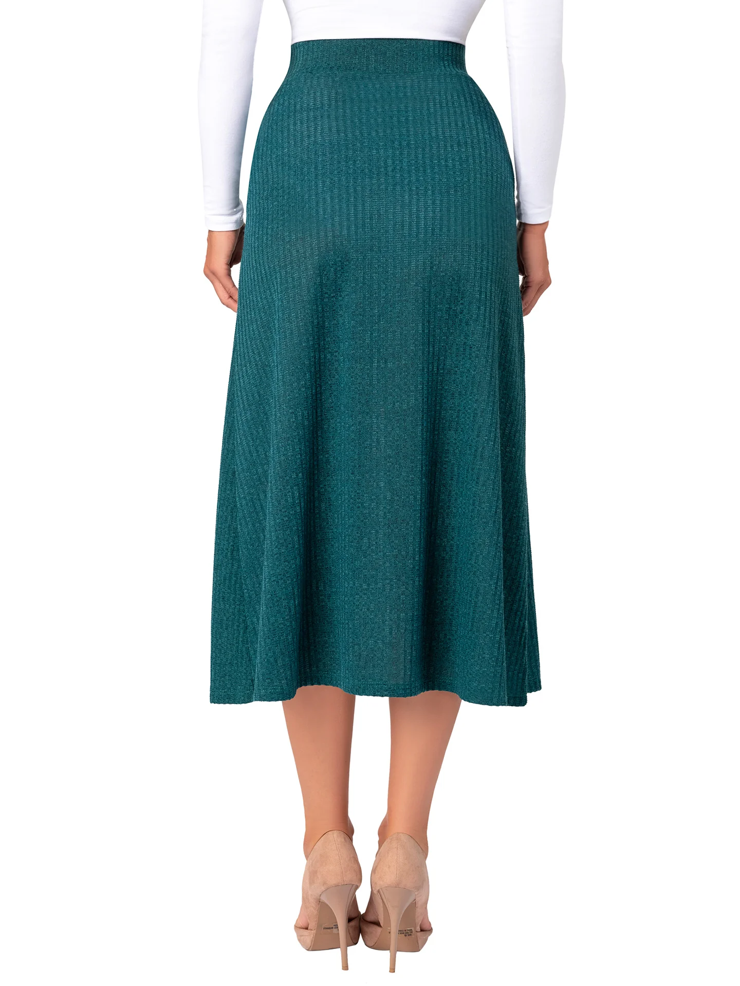 "Laverne" Hunter Green A-Line Skirt - Image 5