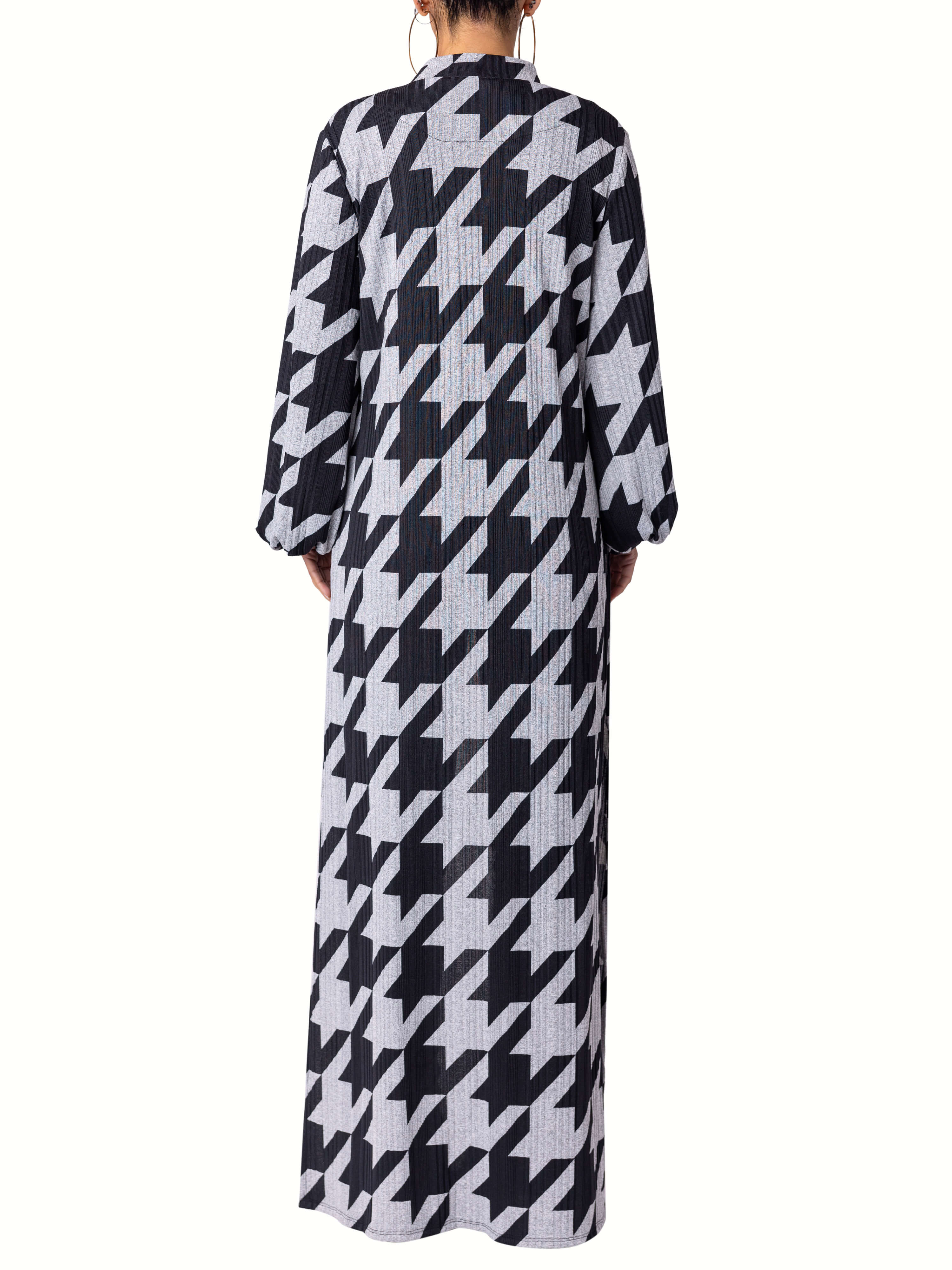 “Lumi” Grey/Black Print Duster - Image 6