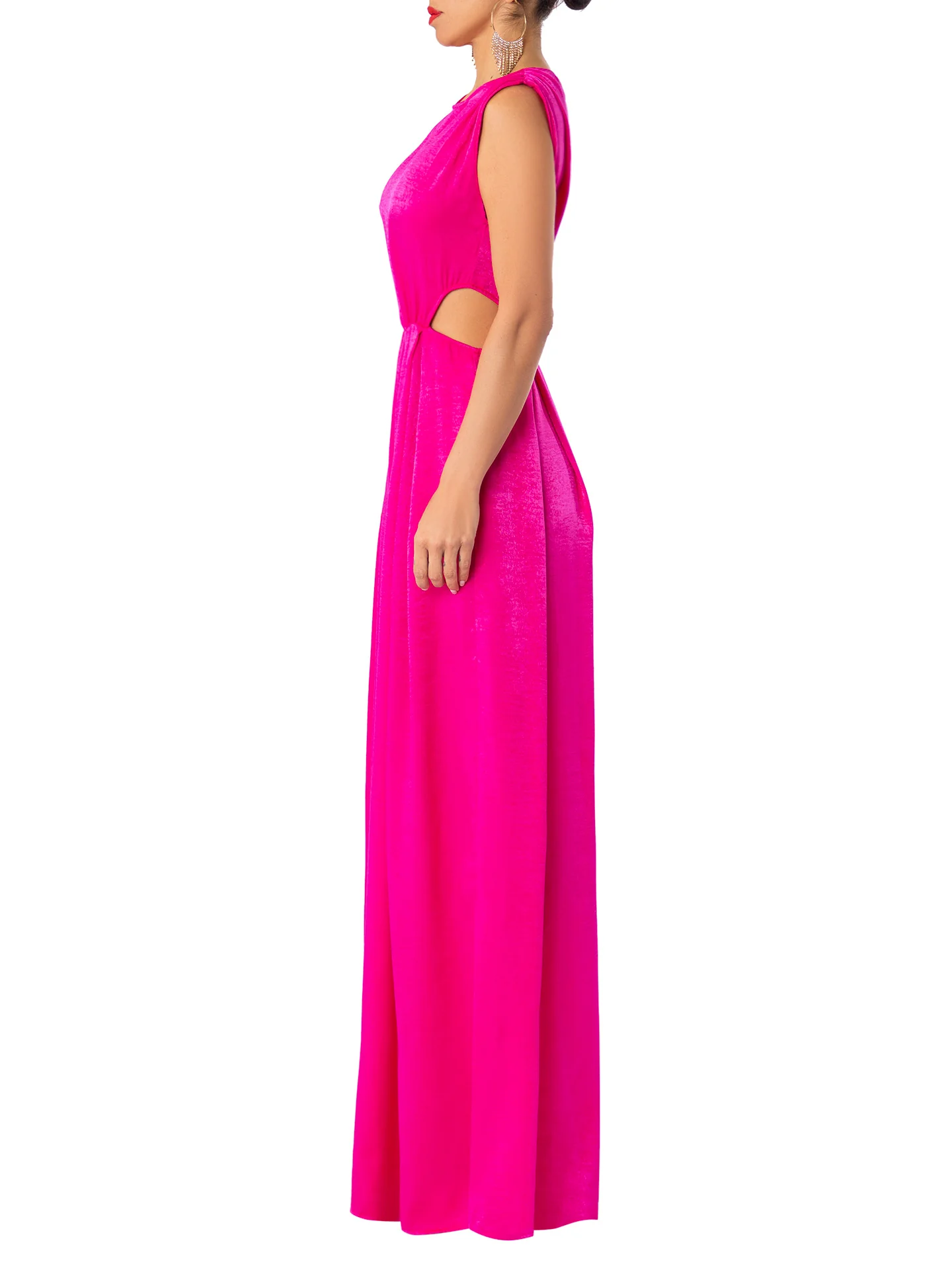 “Lupe” Magenta Cut-Out Jumpsuit - Image 5