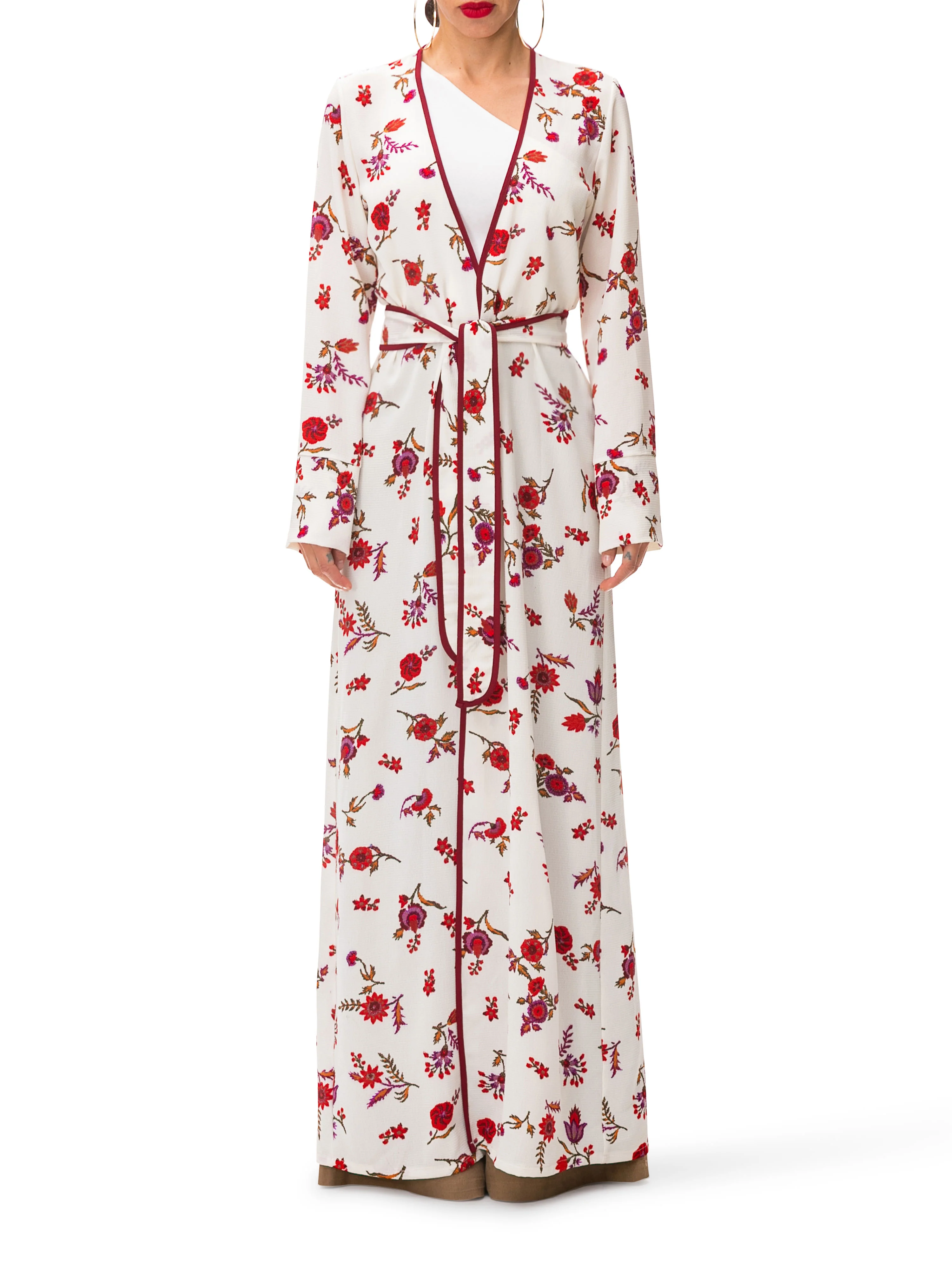 "Magnolia" Floral Maxi Length Kimono - Image 3