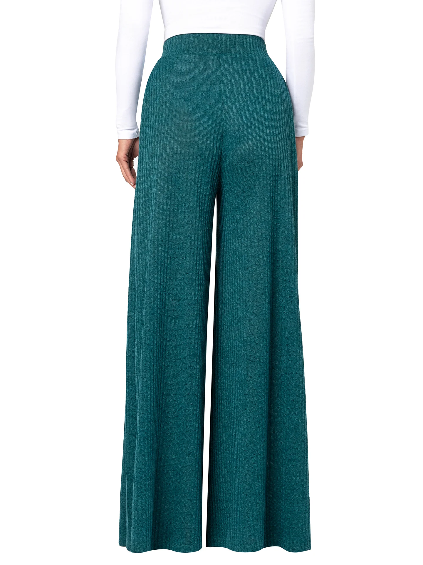 "Marlene" Hunter Green Sweater Wide Leg Pants - Image 5