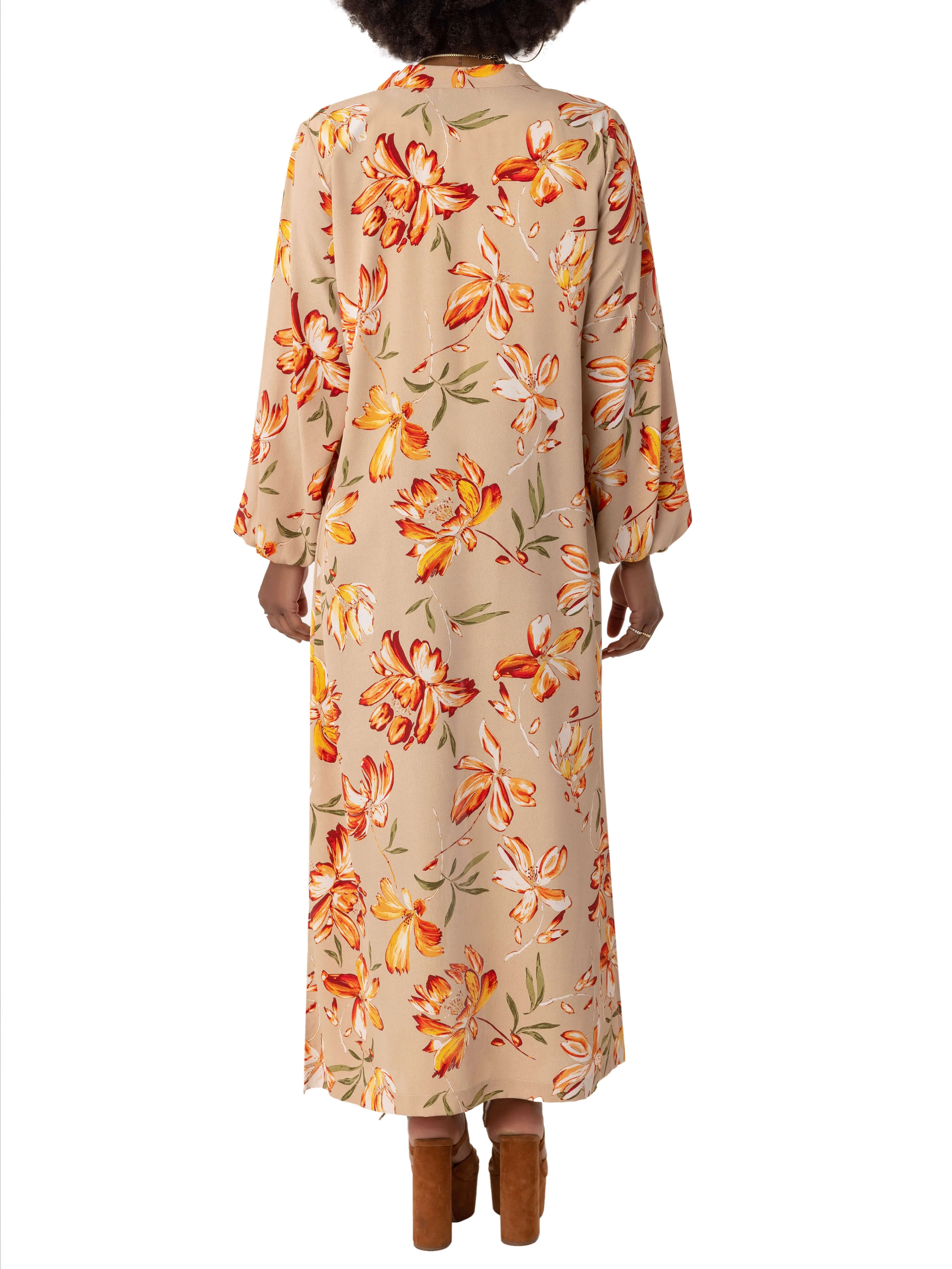 "Maxine" Beige Print Duster - Image 5
