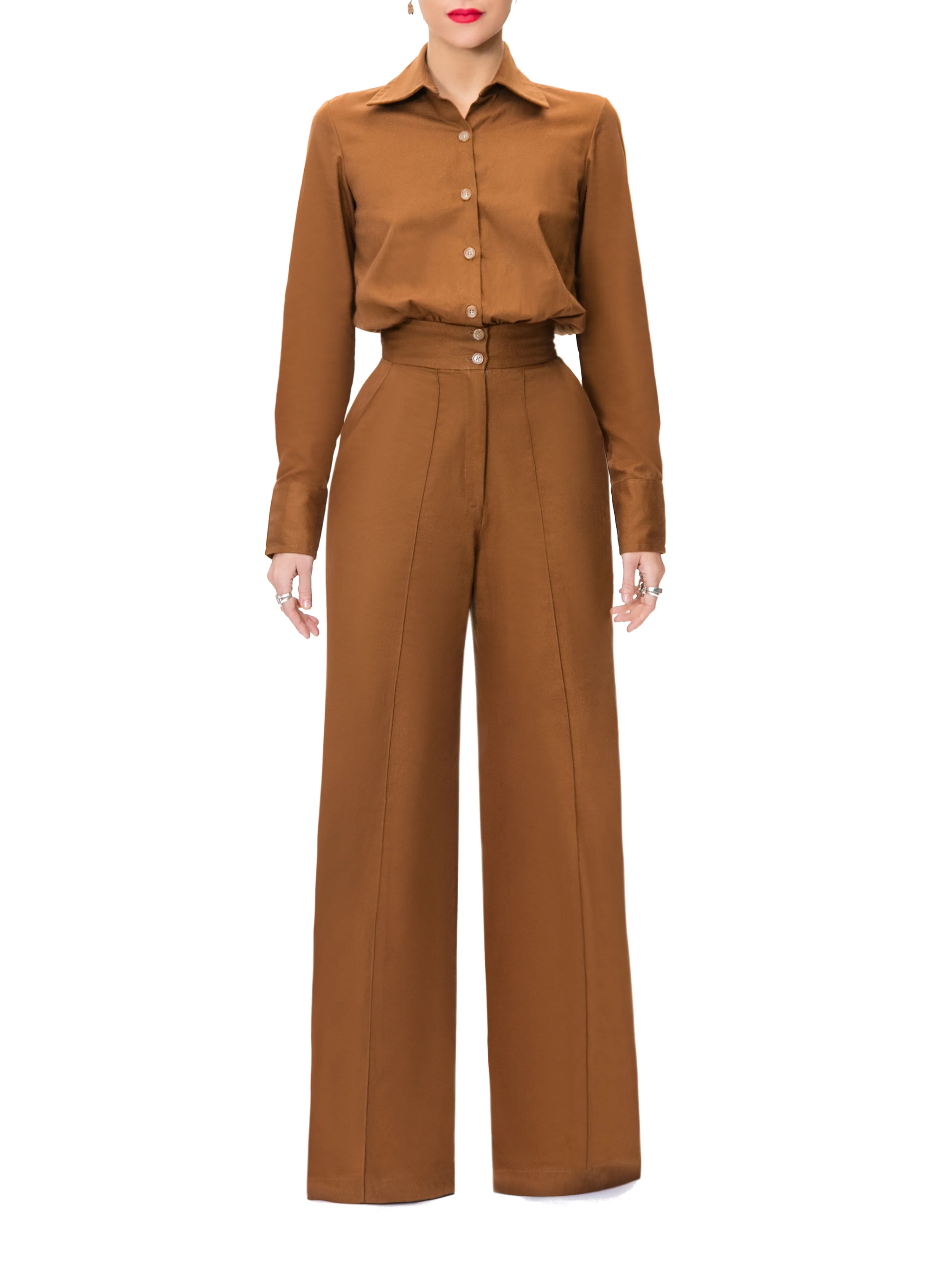 "Michelle" Coco Button-Down Jumpsuit - Image 3