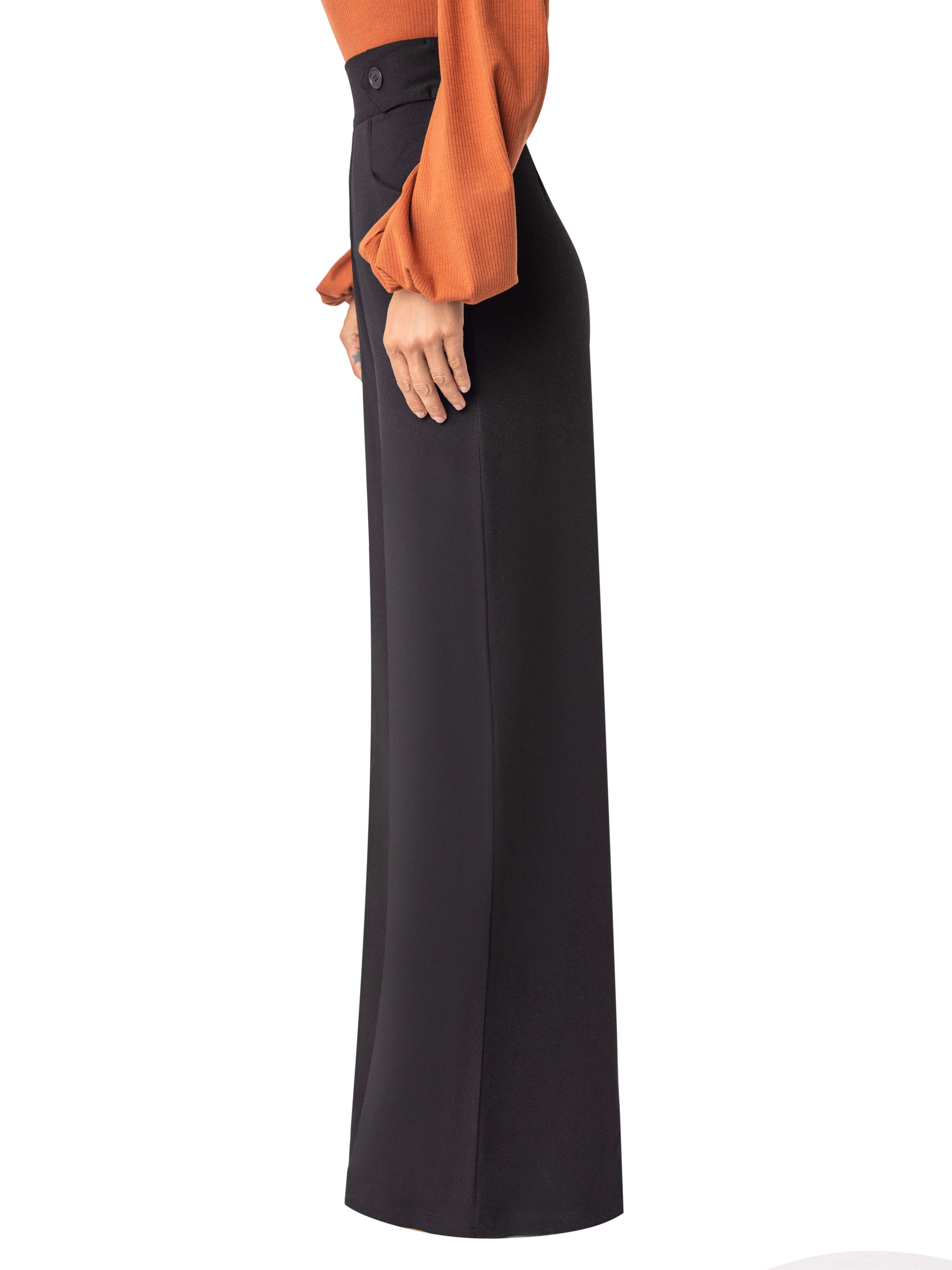 "Monse" Black Epaulette Waist Pants - Image 4