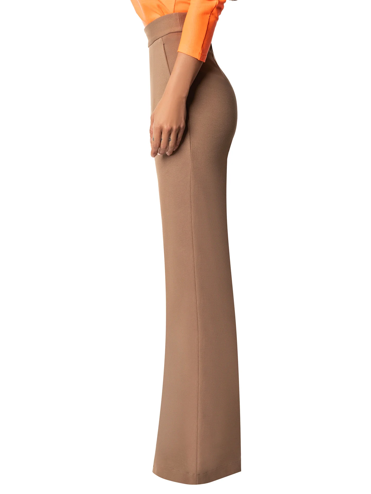 "Nadine" Taupe High Waisted Pants - Image 4