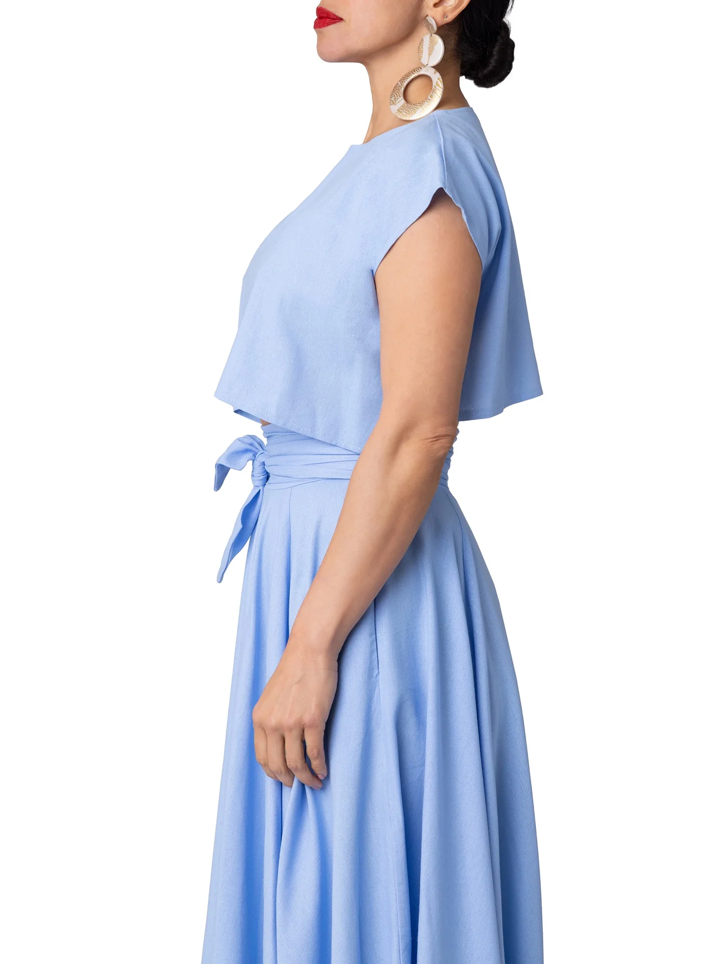 "Navagio" Lt. Blue Crop Top - Image 8