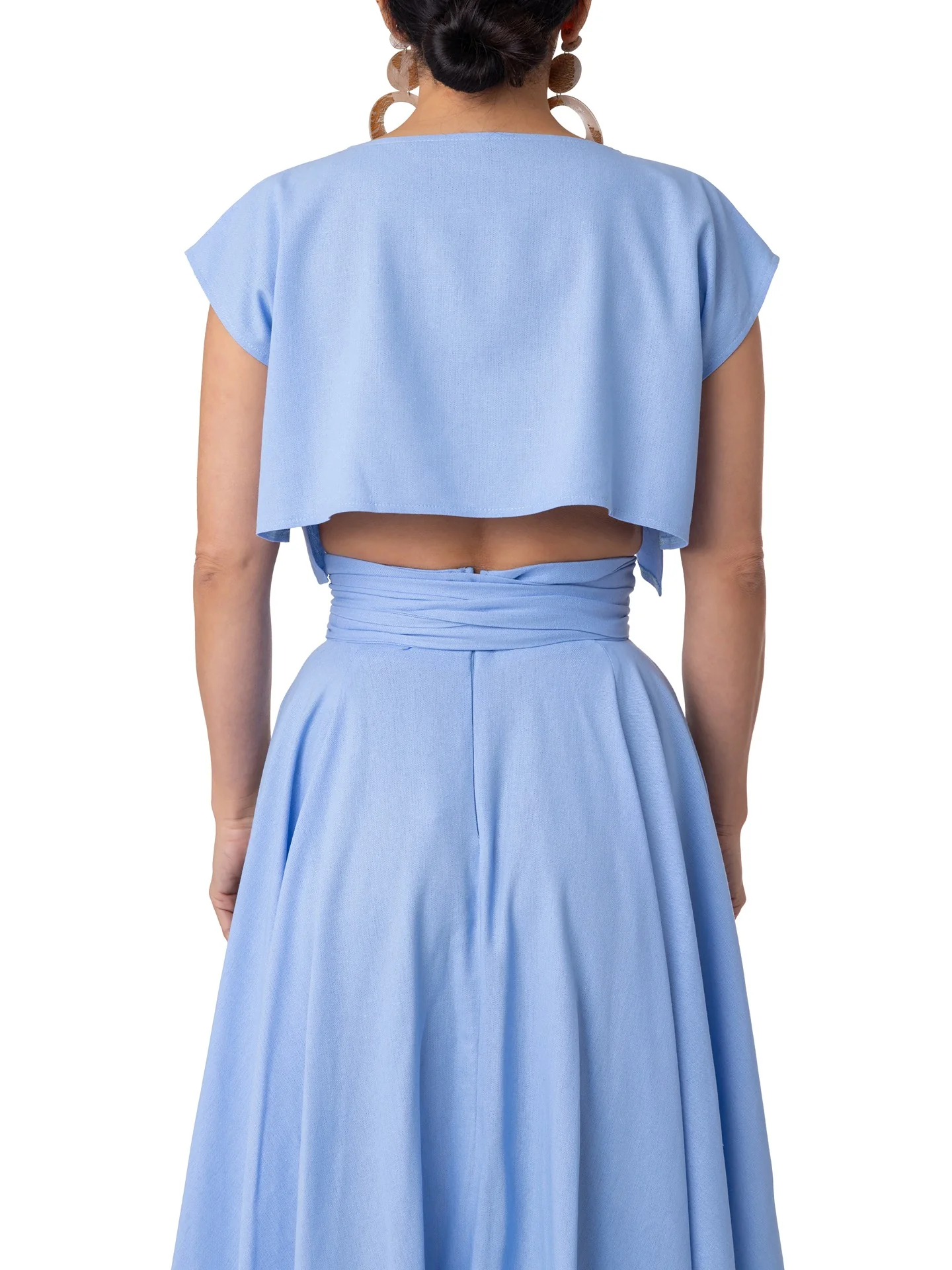 "Navagio" Lt. Blue Crop Top - Image 9