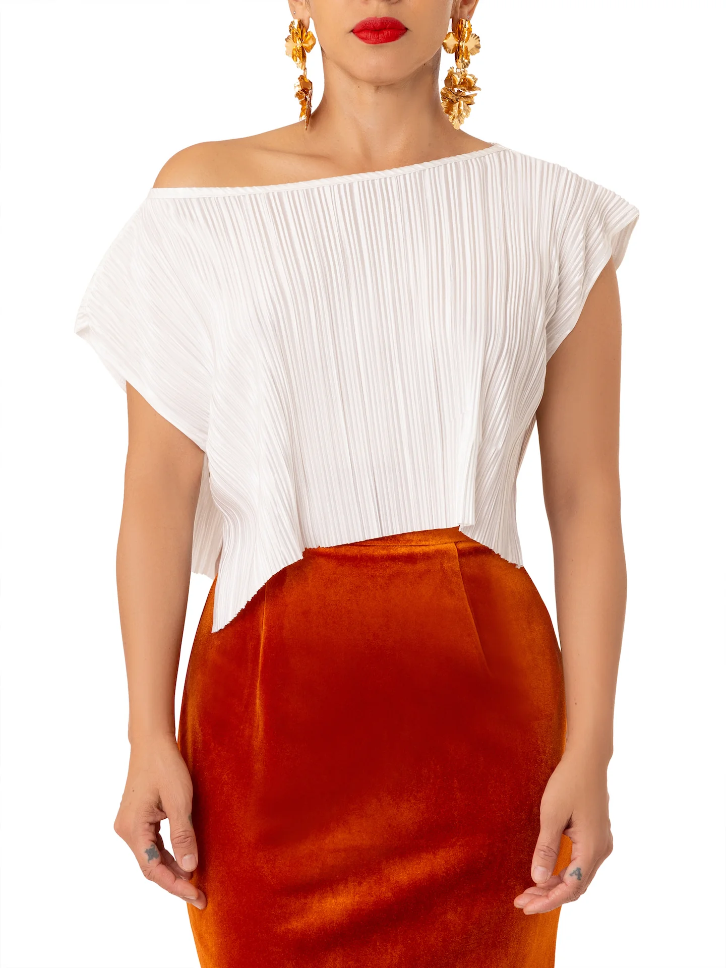 “Norma” Ivory Crop Top - Image 3