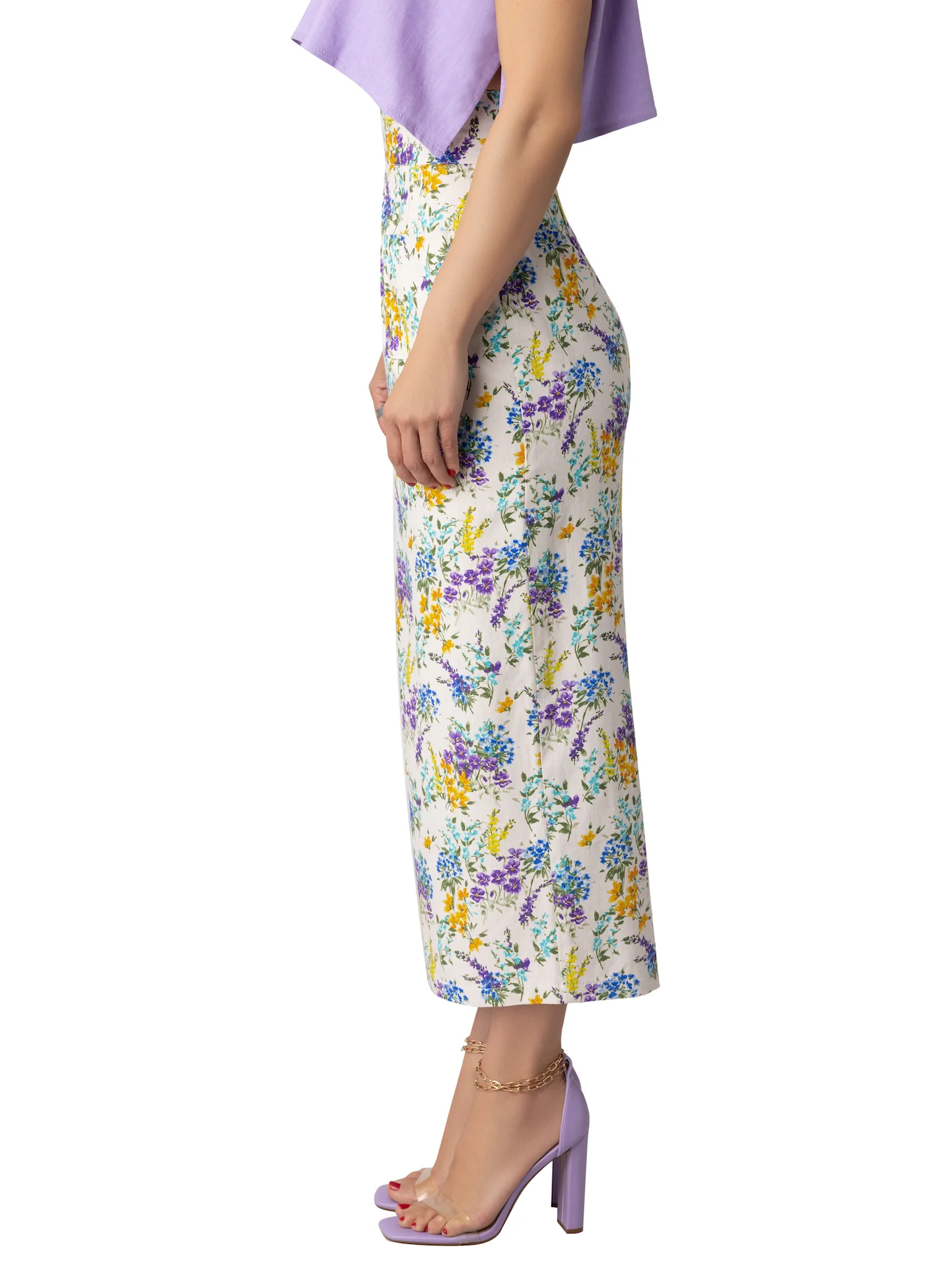"Petal" Floral Pencil Skirt - Image 10