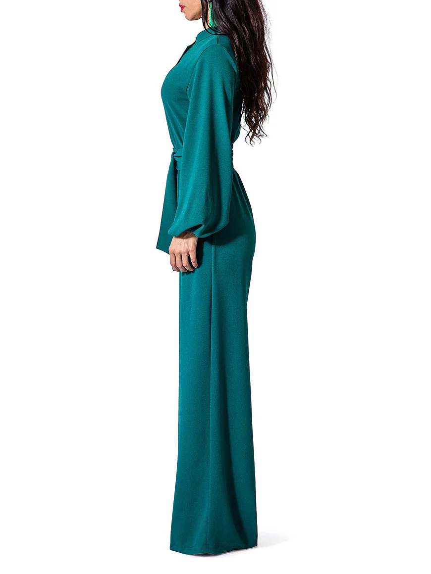 "Philo" Bell Sleeve Wide Leg Jumpsuit - Image 4