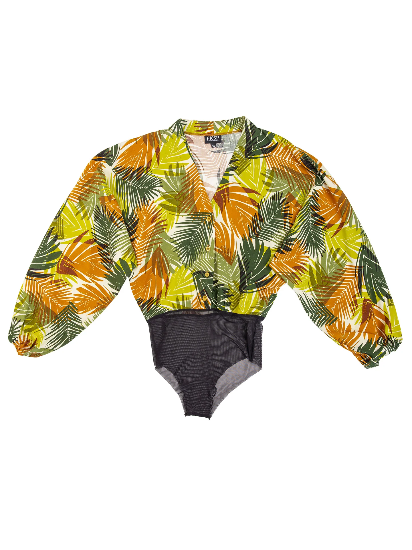 "Pine" Print Bell Sleeve Bodysuit - Image 6