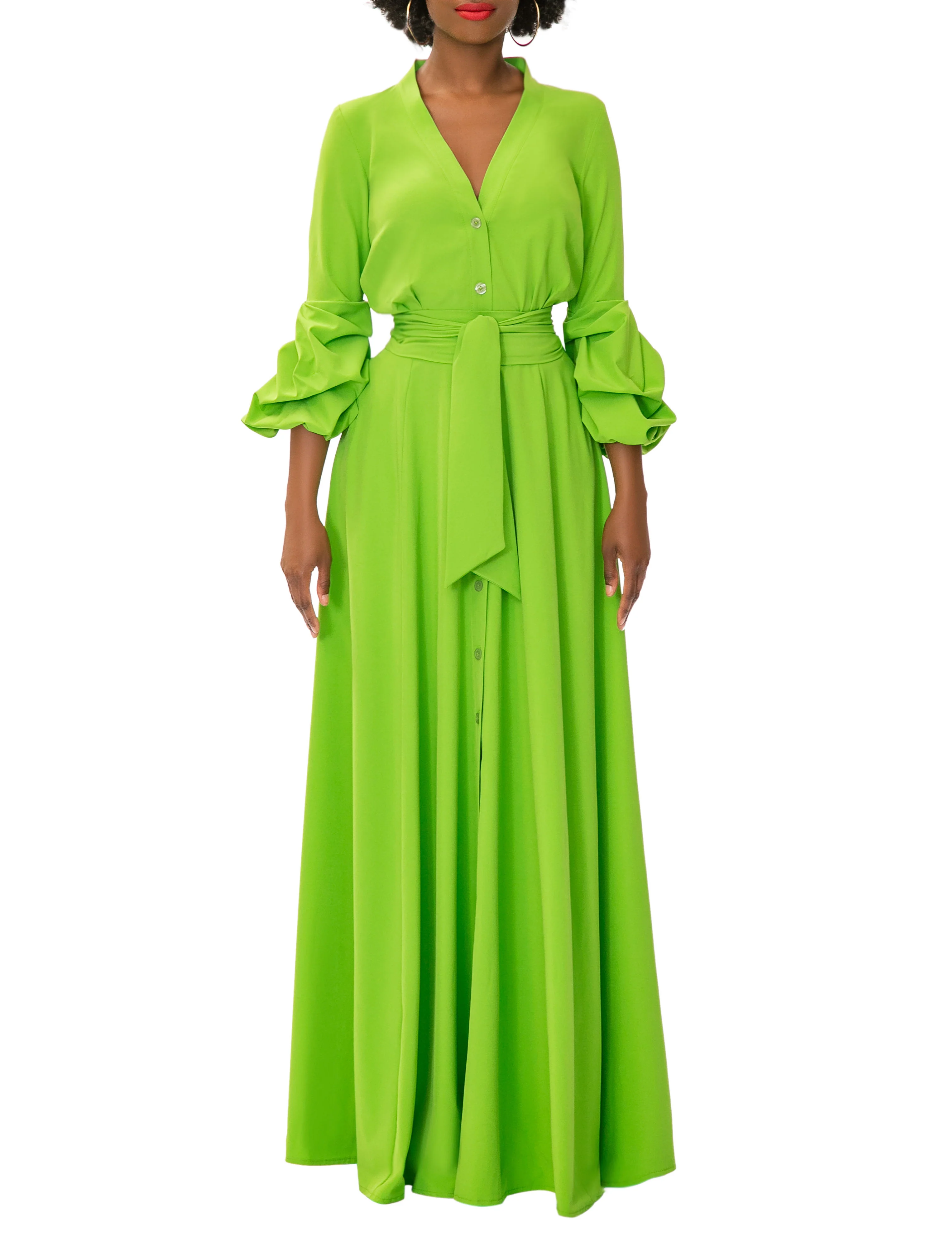 "Queen" Lime Maxi Dress - Image 4