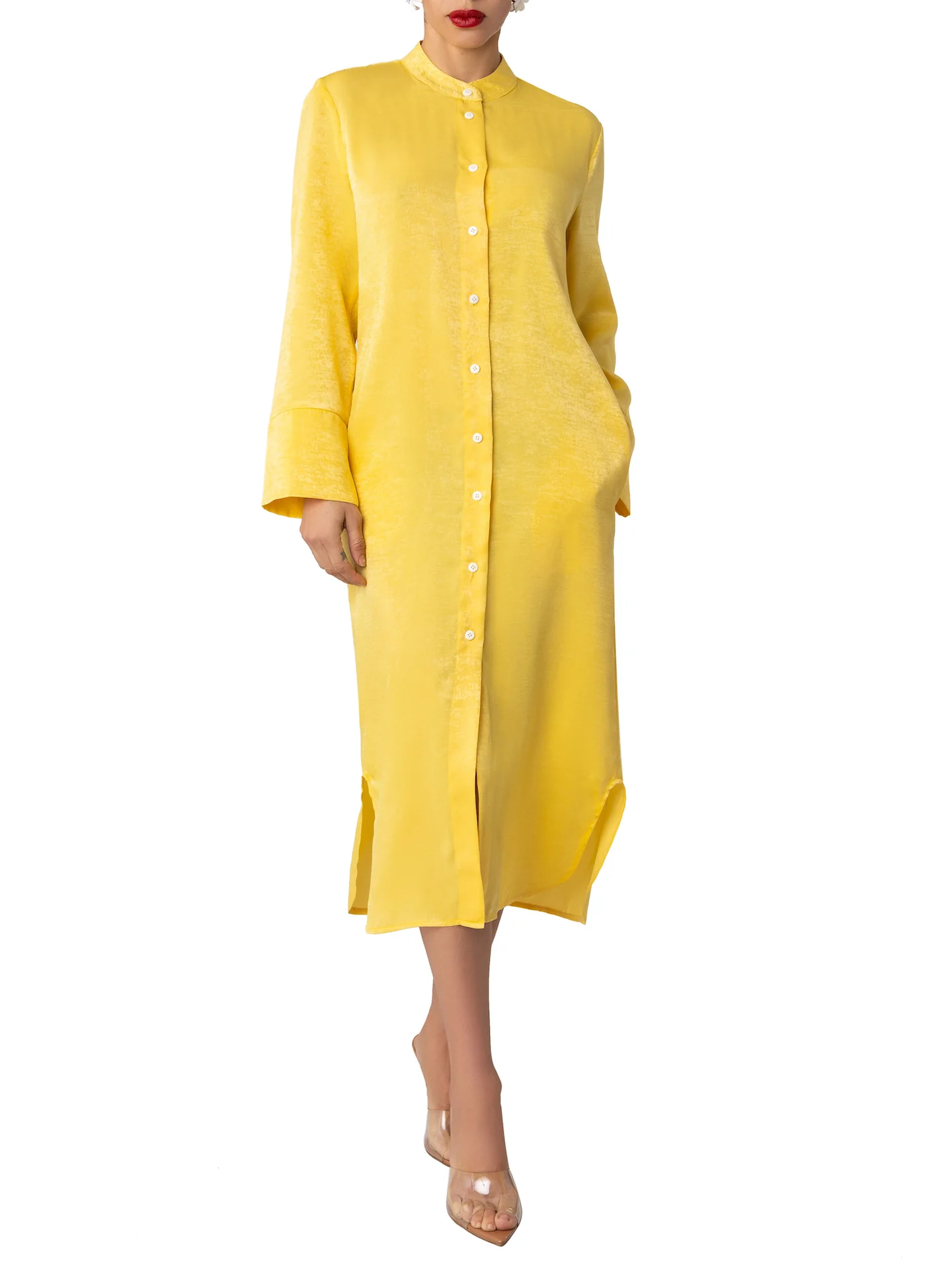 “Ray” Yellow Shirtdress - Image 3