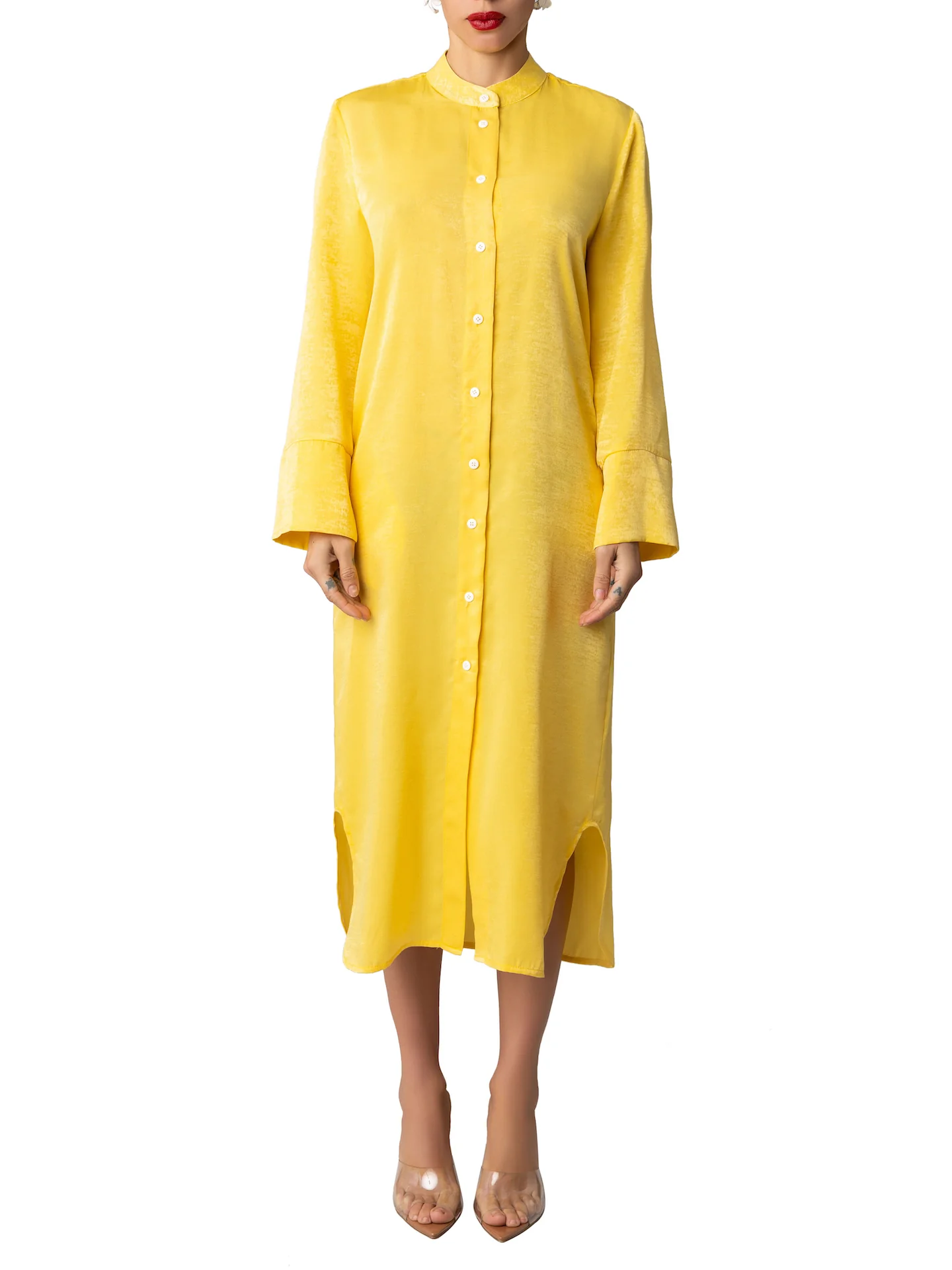 “Ray” Yellow Shirtdress - Image 5