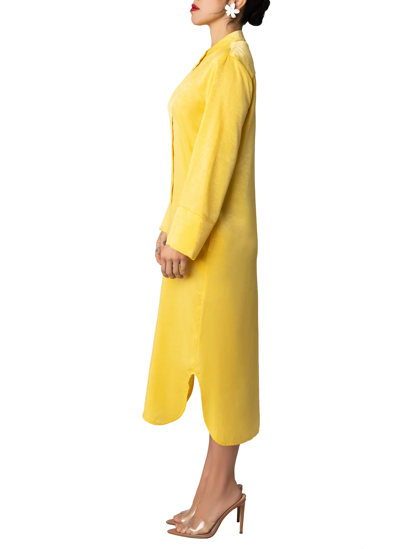 “Ray” Yellow Shirtdress - Image 6