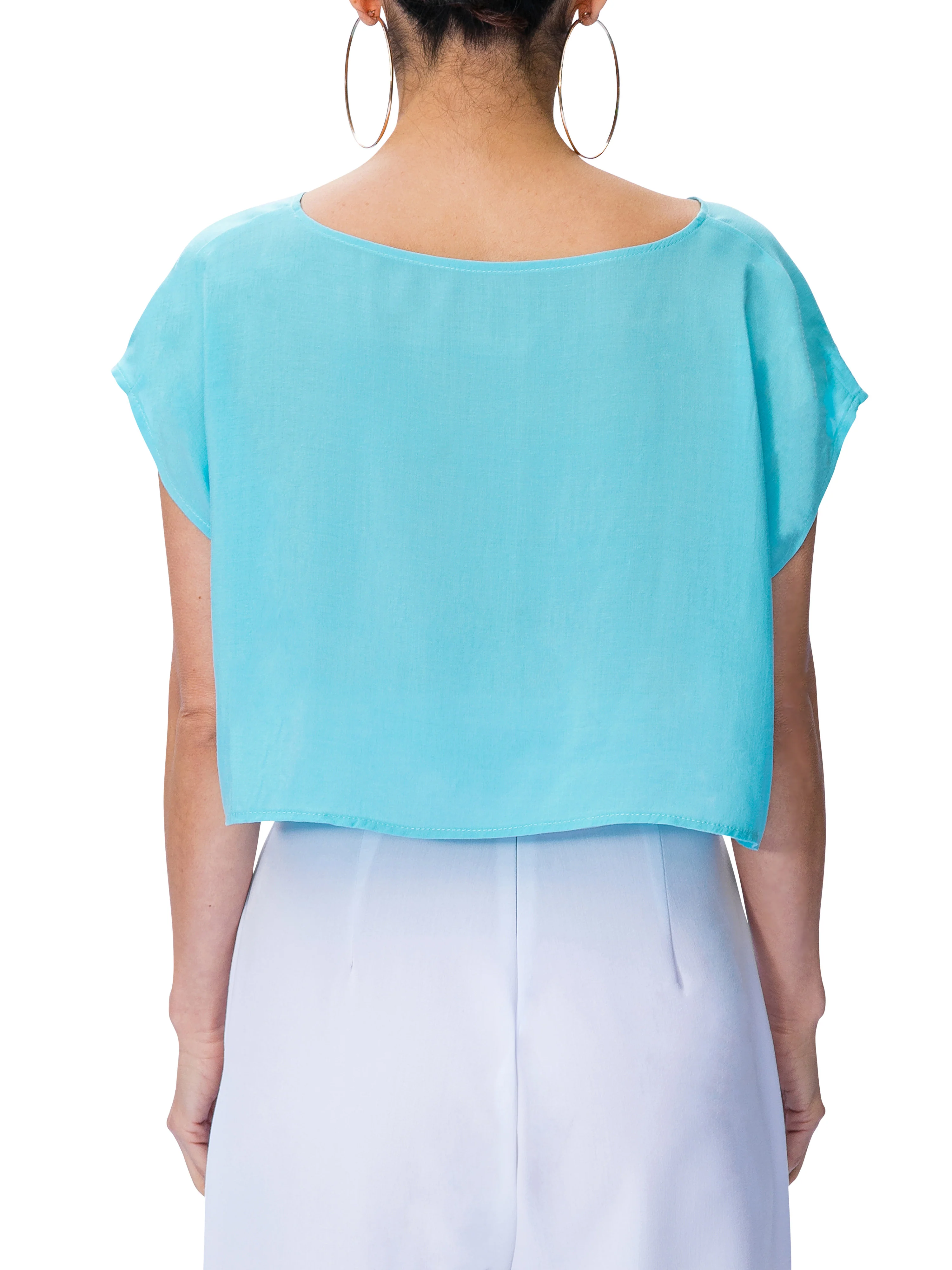 "Rhea" Crop Top with Side Slits - Image 9