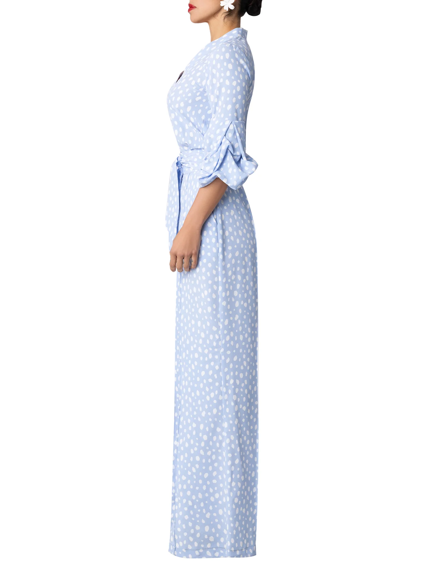 “Rory” Blue Polka Dot Jumpsuit - Image 4