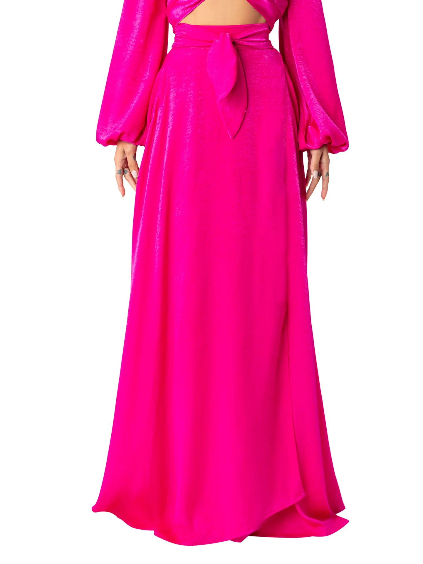 “Rosario” Magenta Wrap Skirt - Image 5