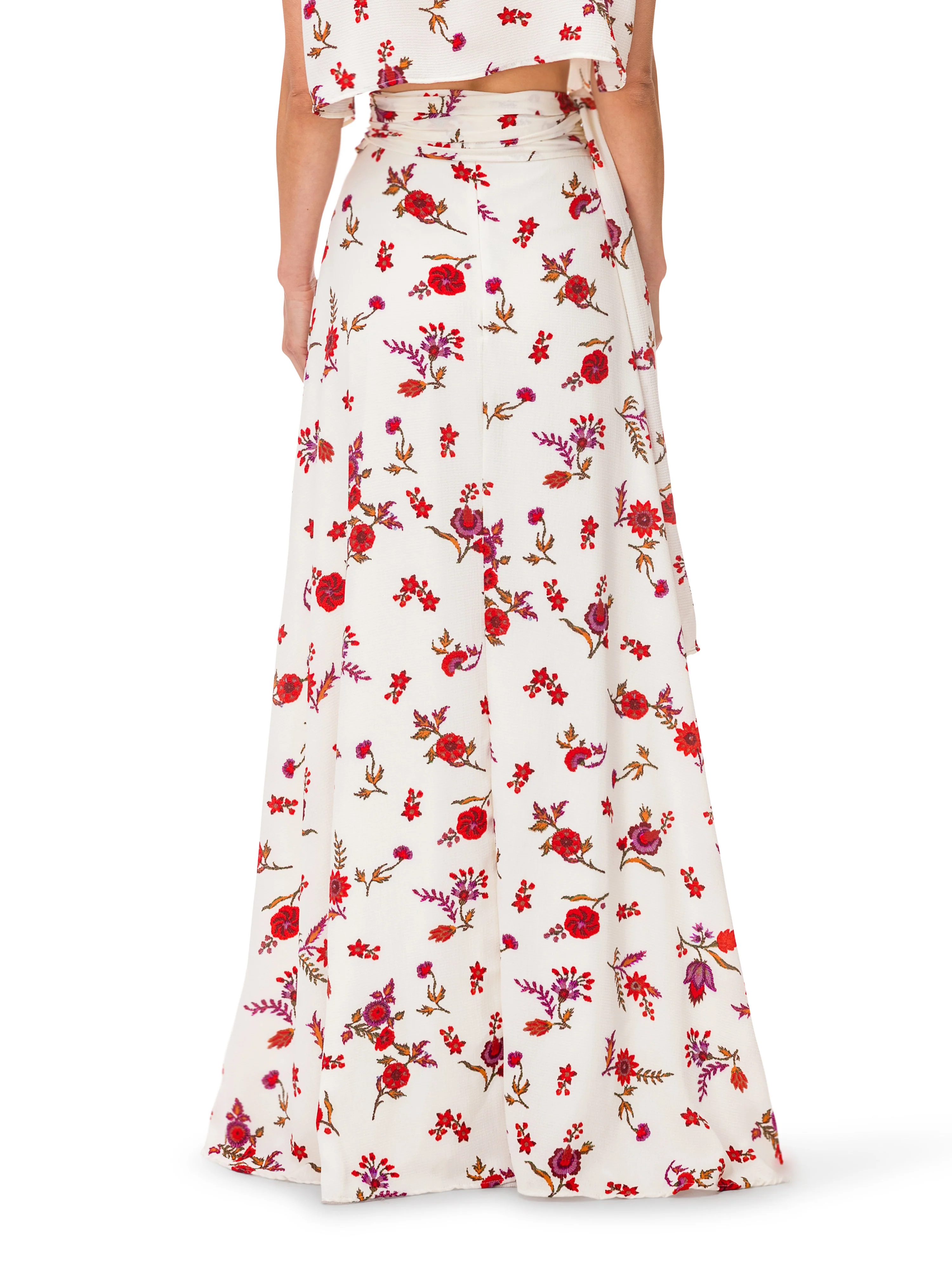 "Rose" Floral Maxi Skirt w/Front Slit - Image 5
