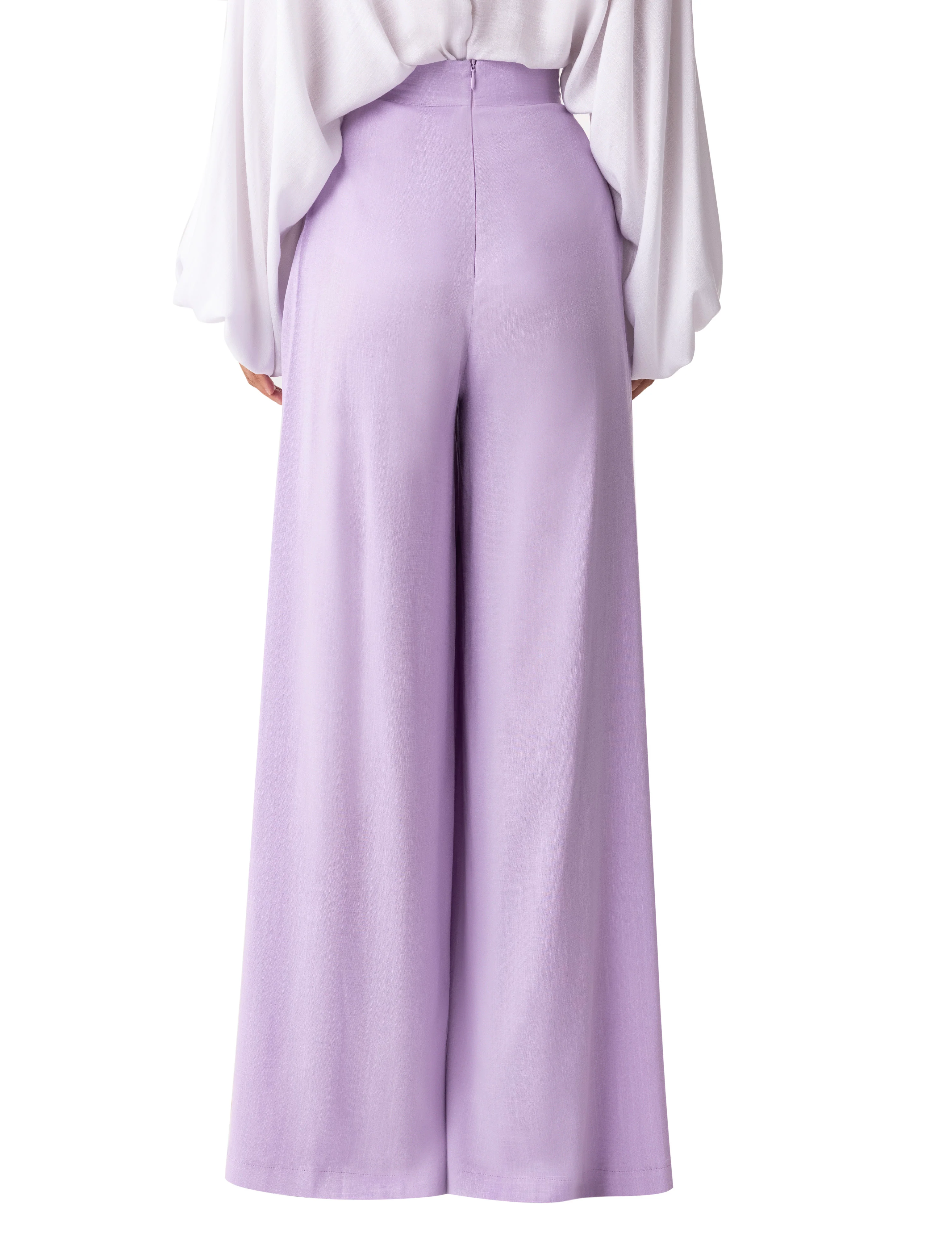 "Salvia" Lilac Wide Leg Pants - Image 6