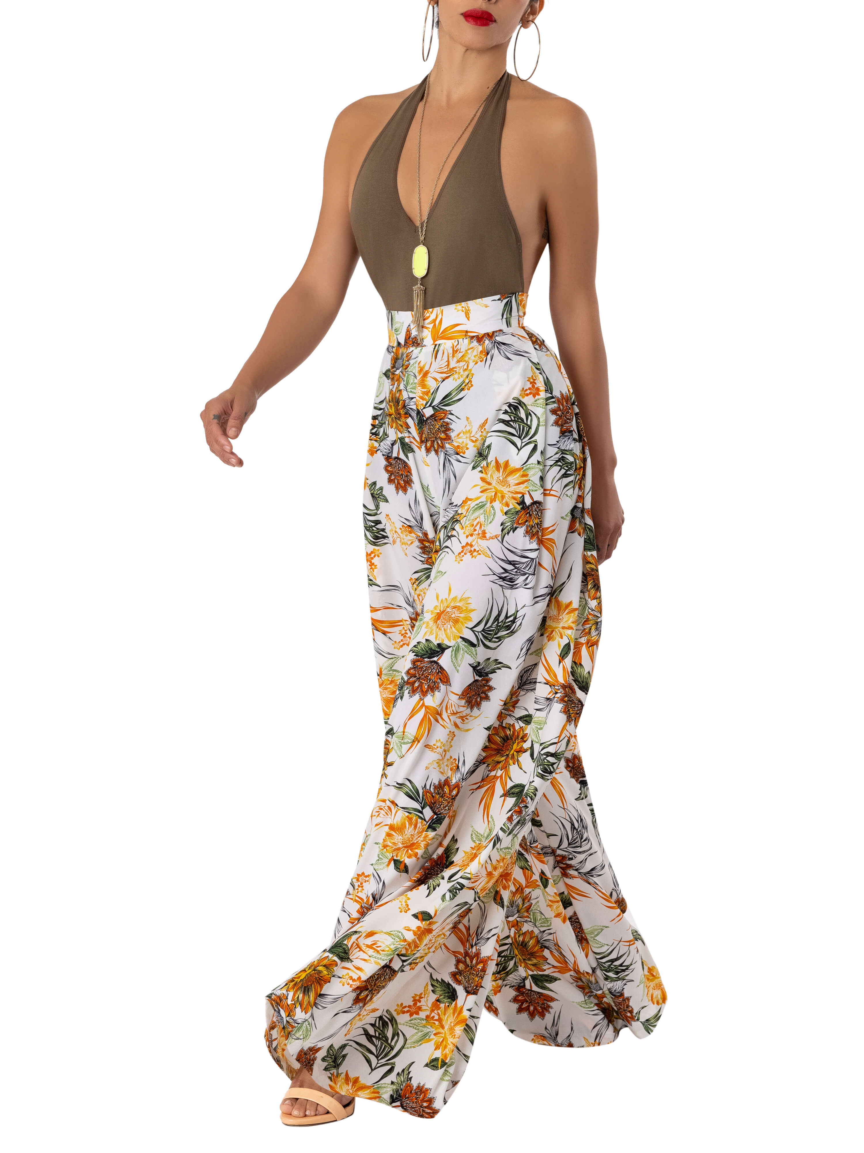 "Savannah" Print Wide Leg Pants - Image 2