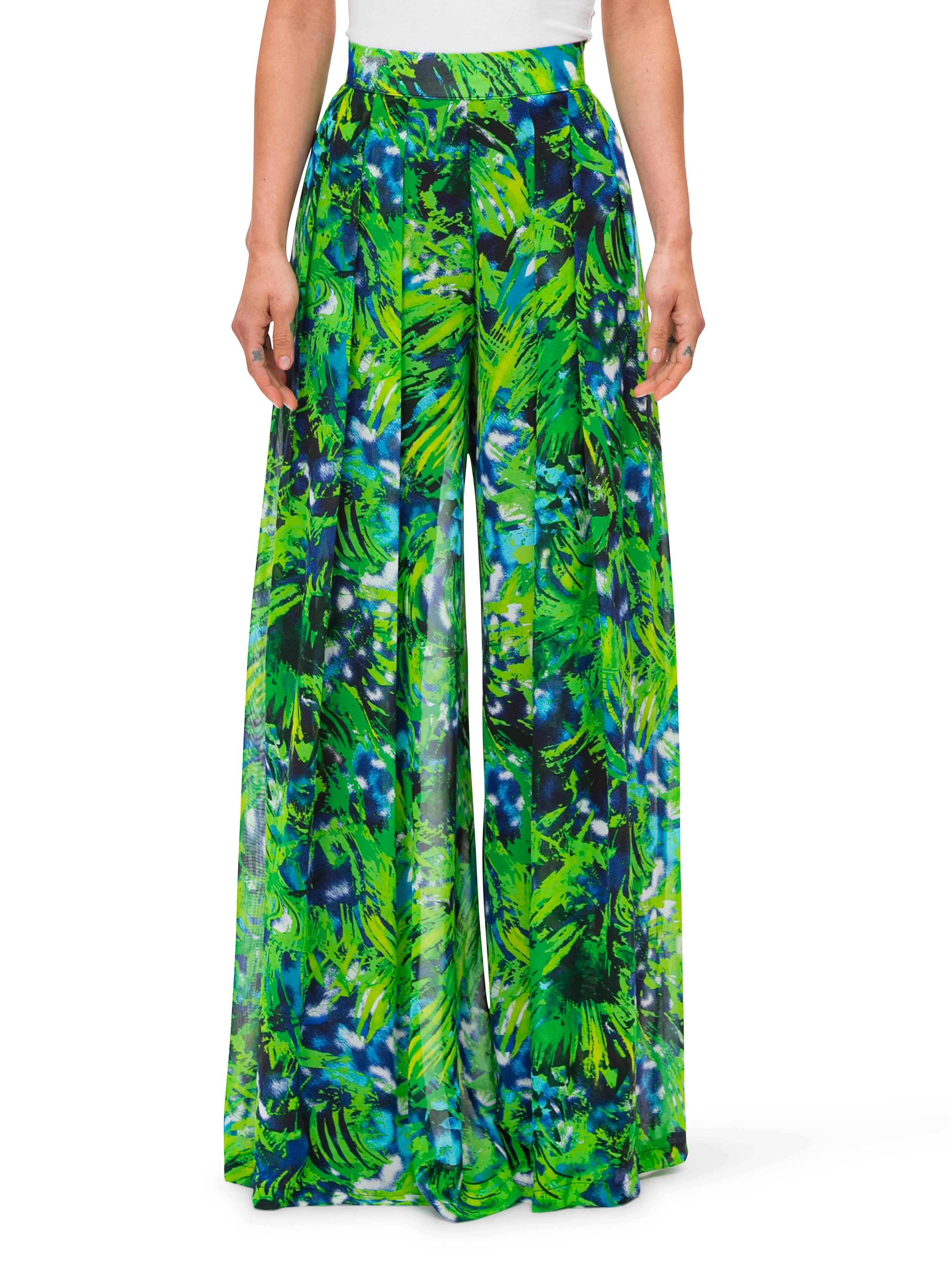 "Scarlet" High Waist Floral Pleated Pants - Image 3