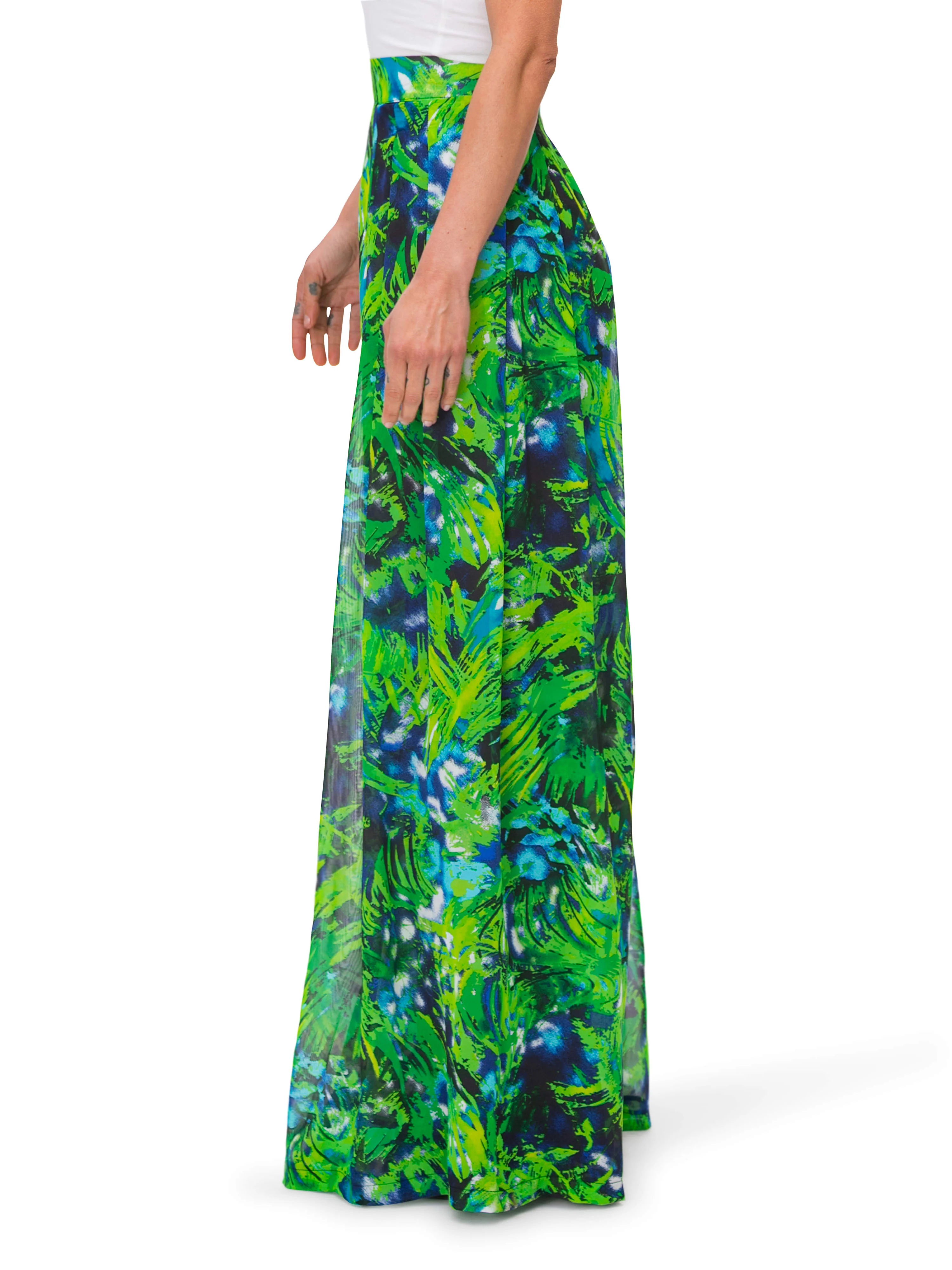 "Scarlet" High Waist Floral Pleated Pants - Image 4