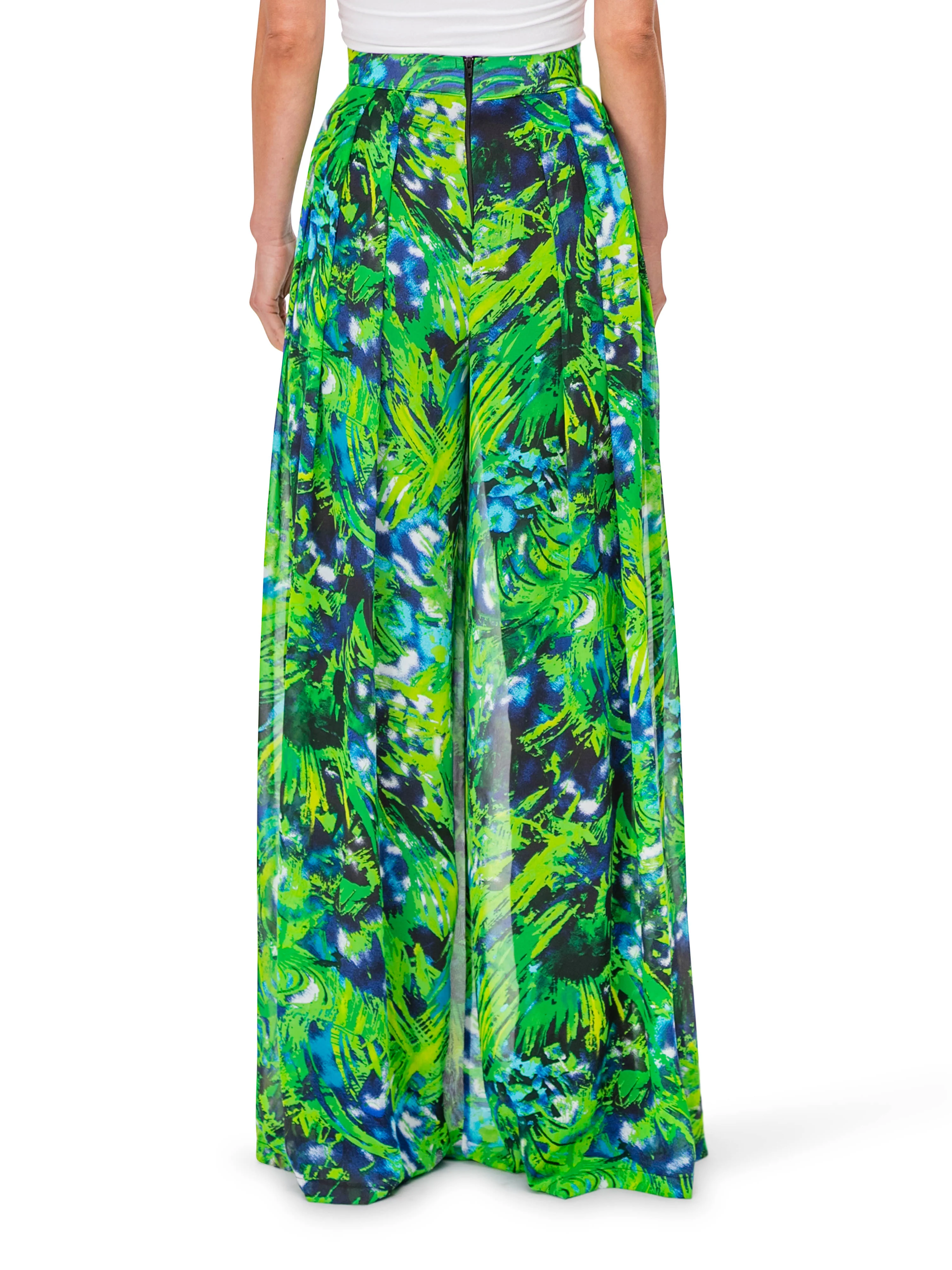 "Scarlet" High Waist Floral Pleated Pants - Image 5