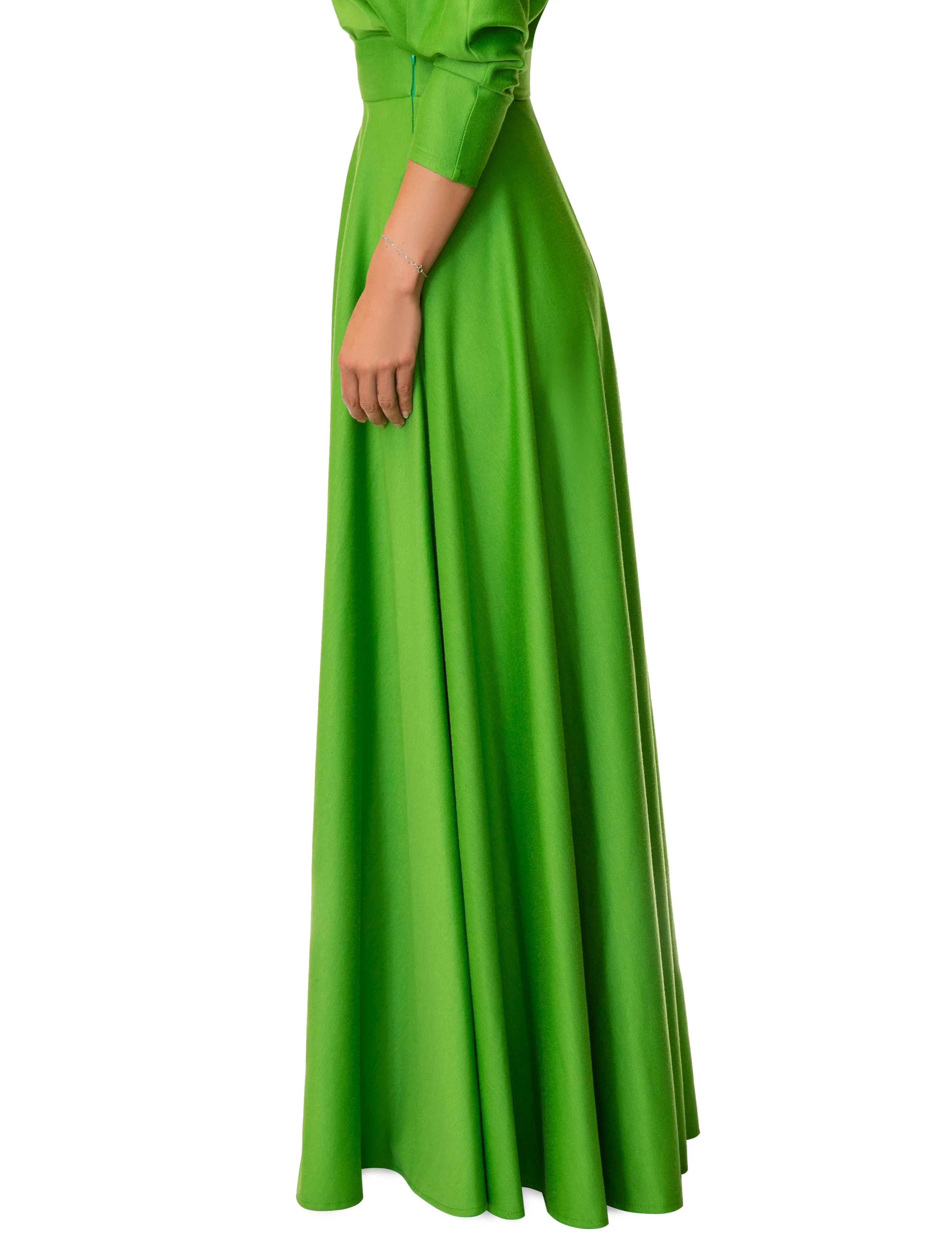 "Shannon" Forest Green Maxi Skirt - Image 5