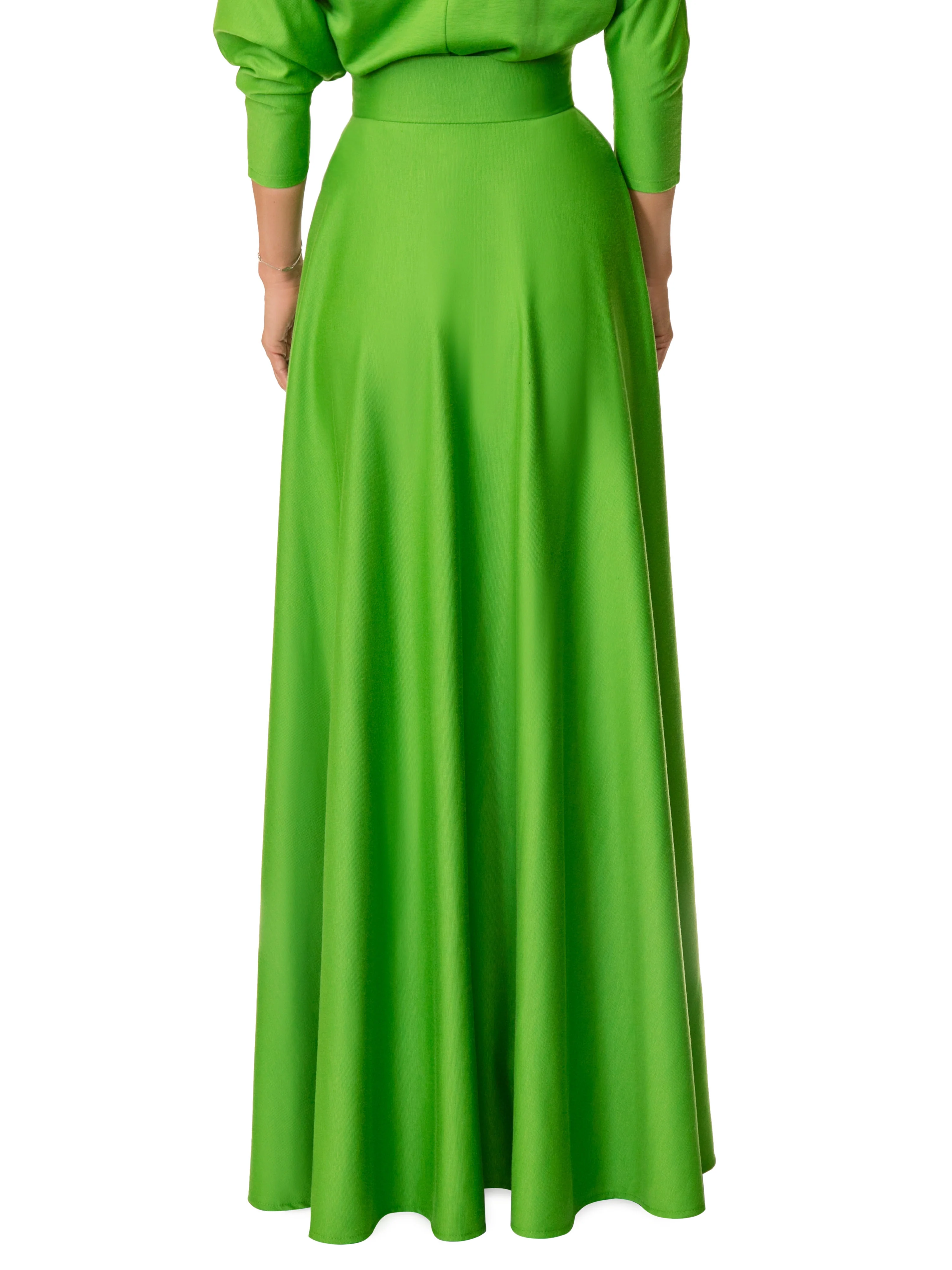 "Shannon" Forest Green Maxi Skirt - Image 6
