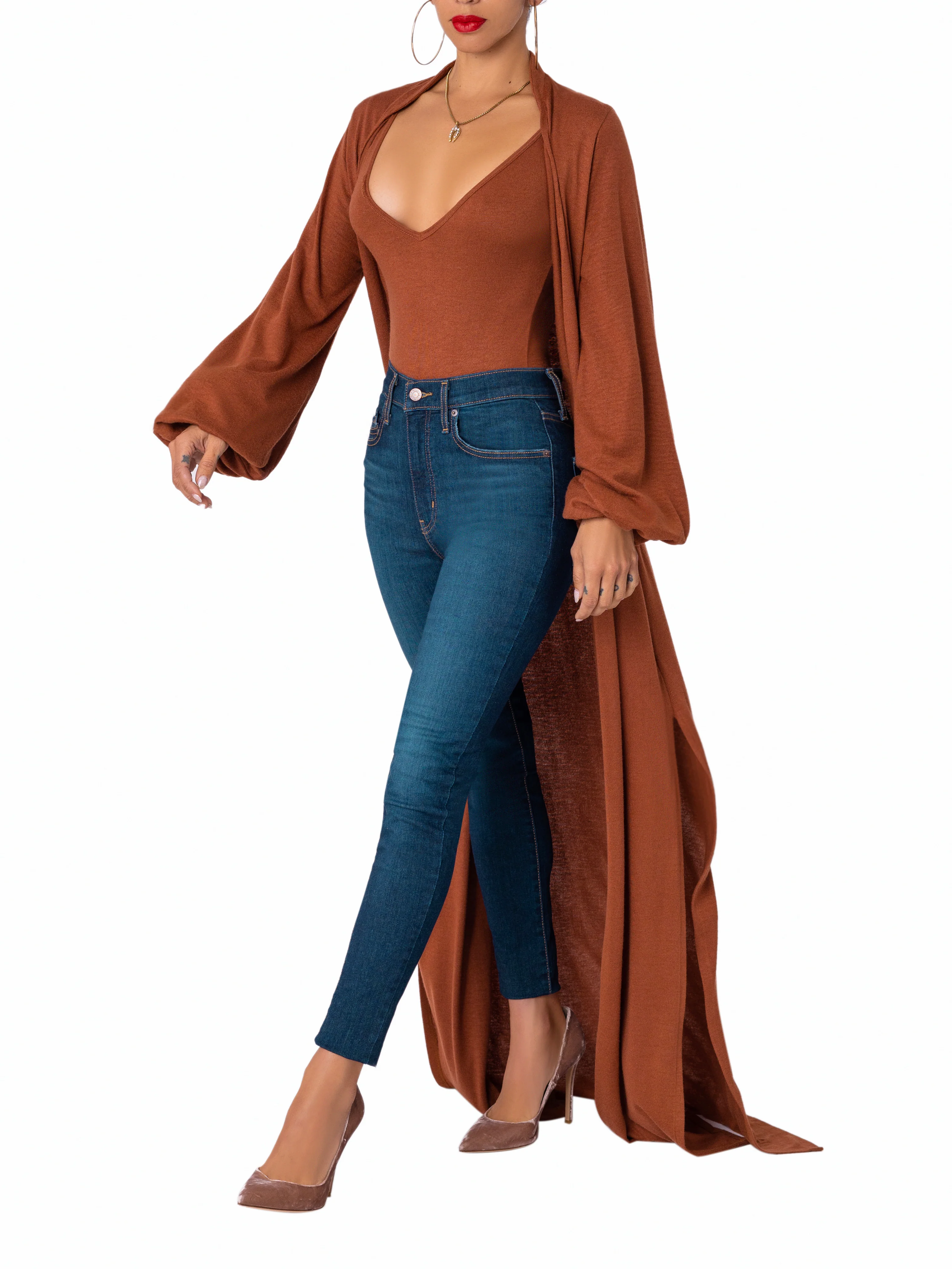 “Sienna” Mocha Duster - Image 4