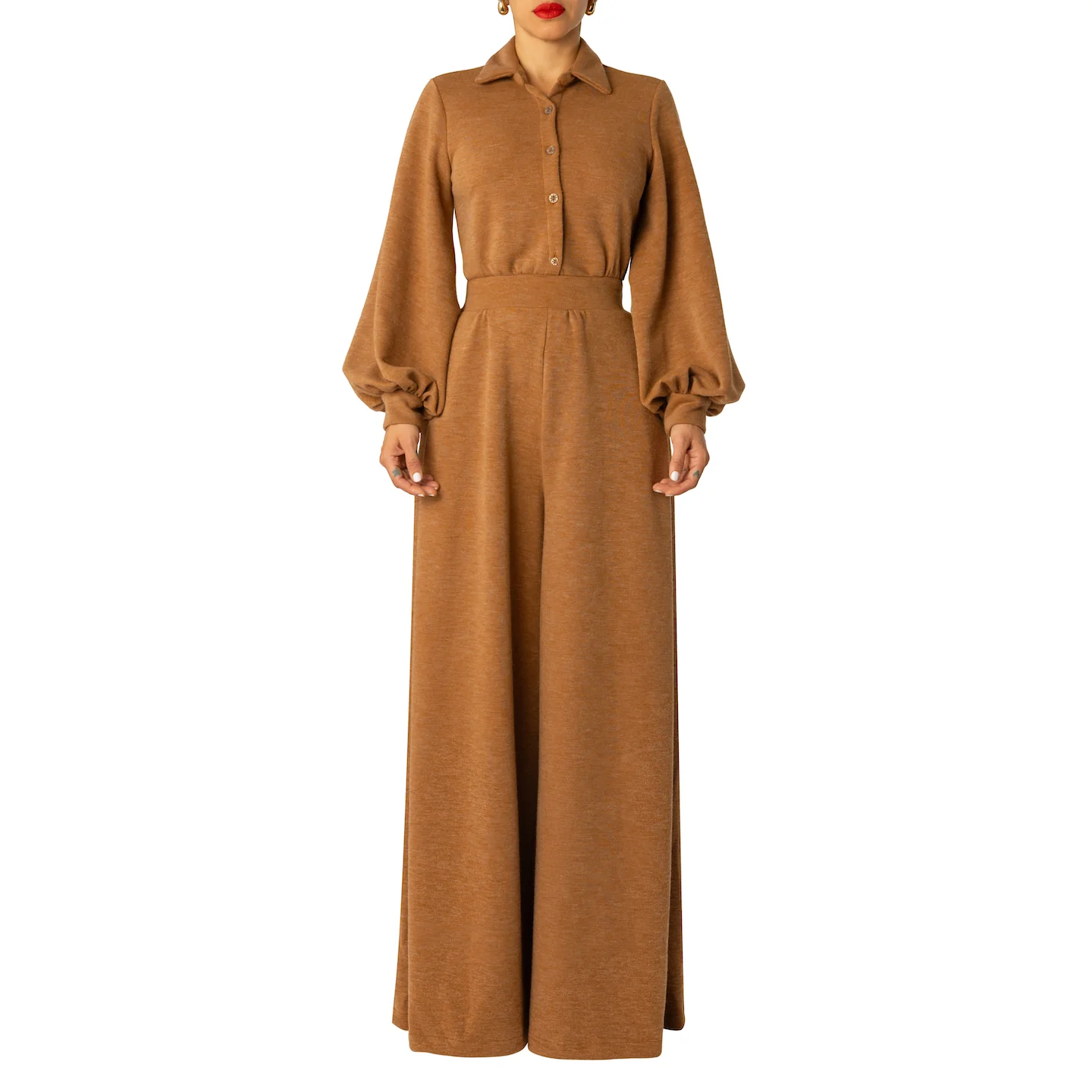 "Sloane" Camel Jumpsuit - Image 4
