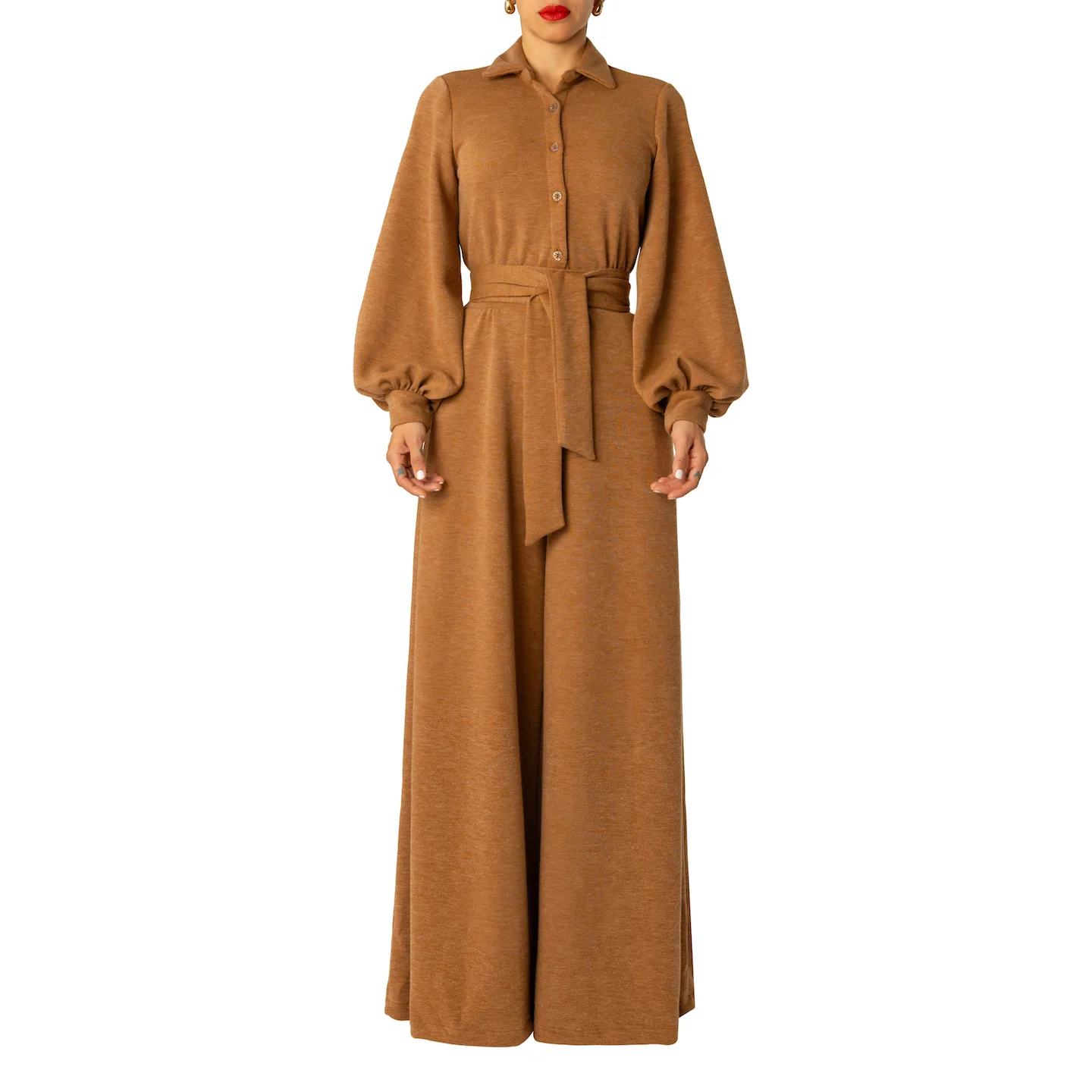 "Sloane" Camel Jumpsuit - Image 5