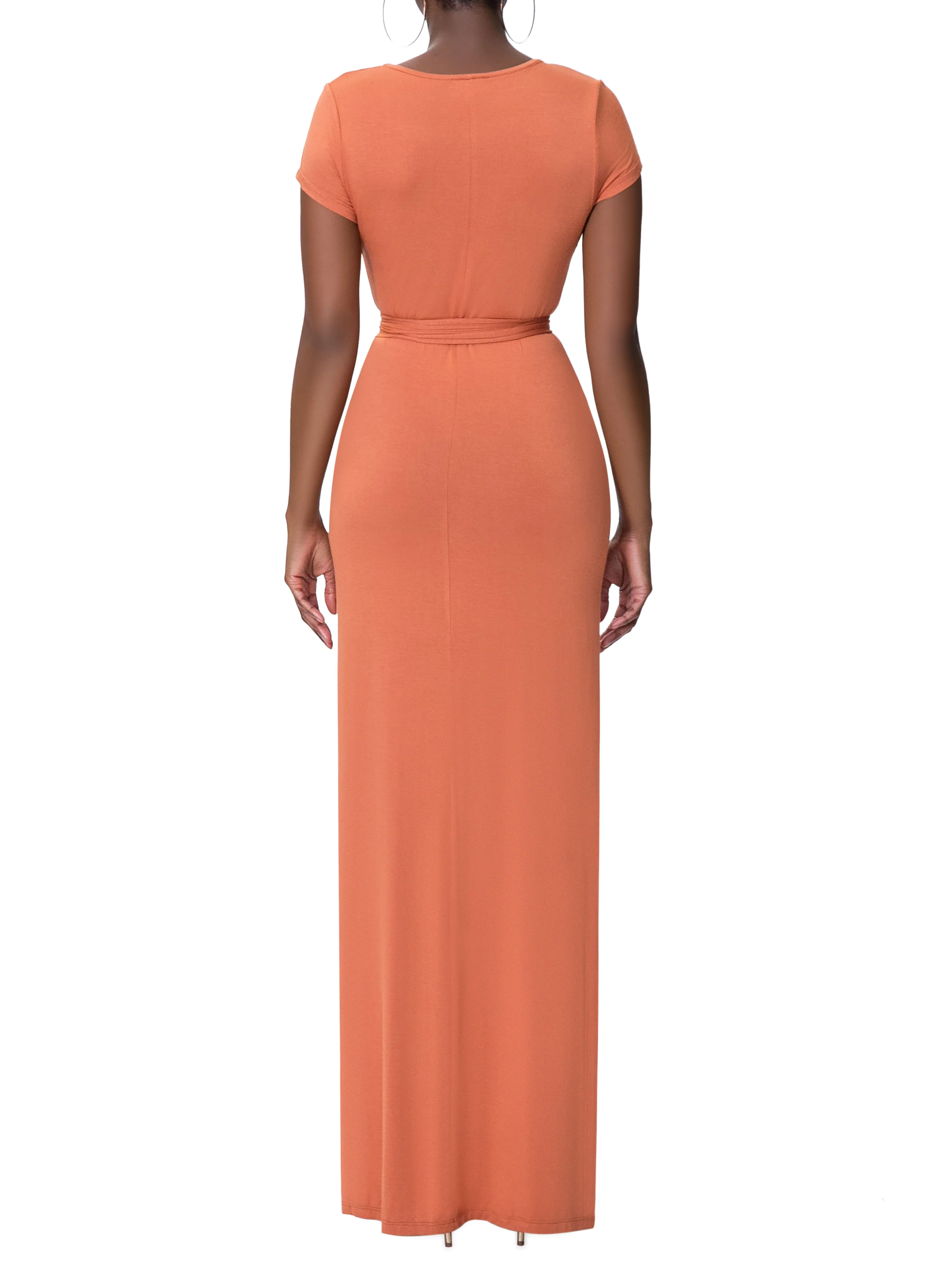 "Suma" Bronze Jersey Tee shirt Dress - Image 6