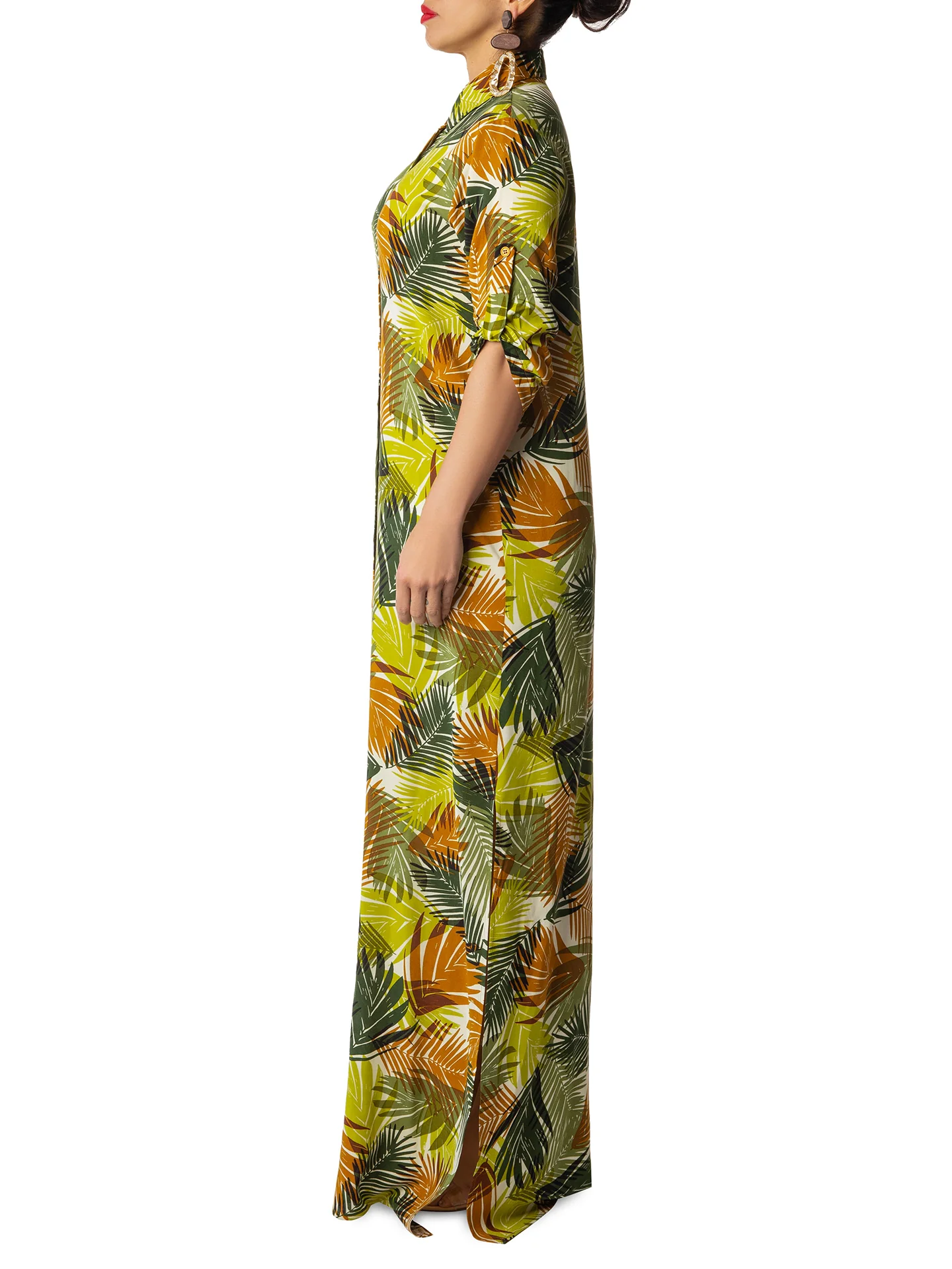 "Sycamore" Print Maxi Shirtdress - Image 5
