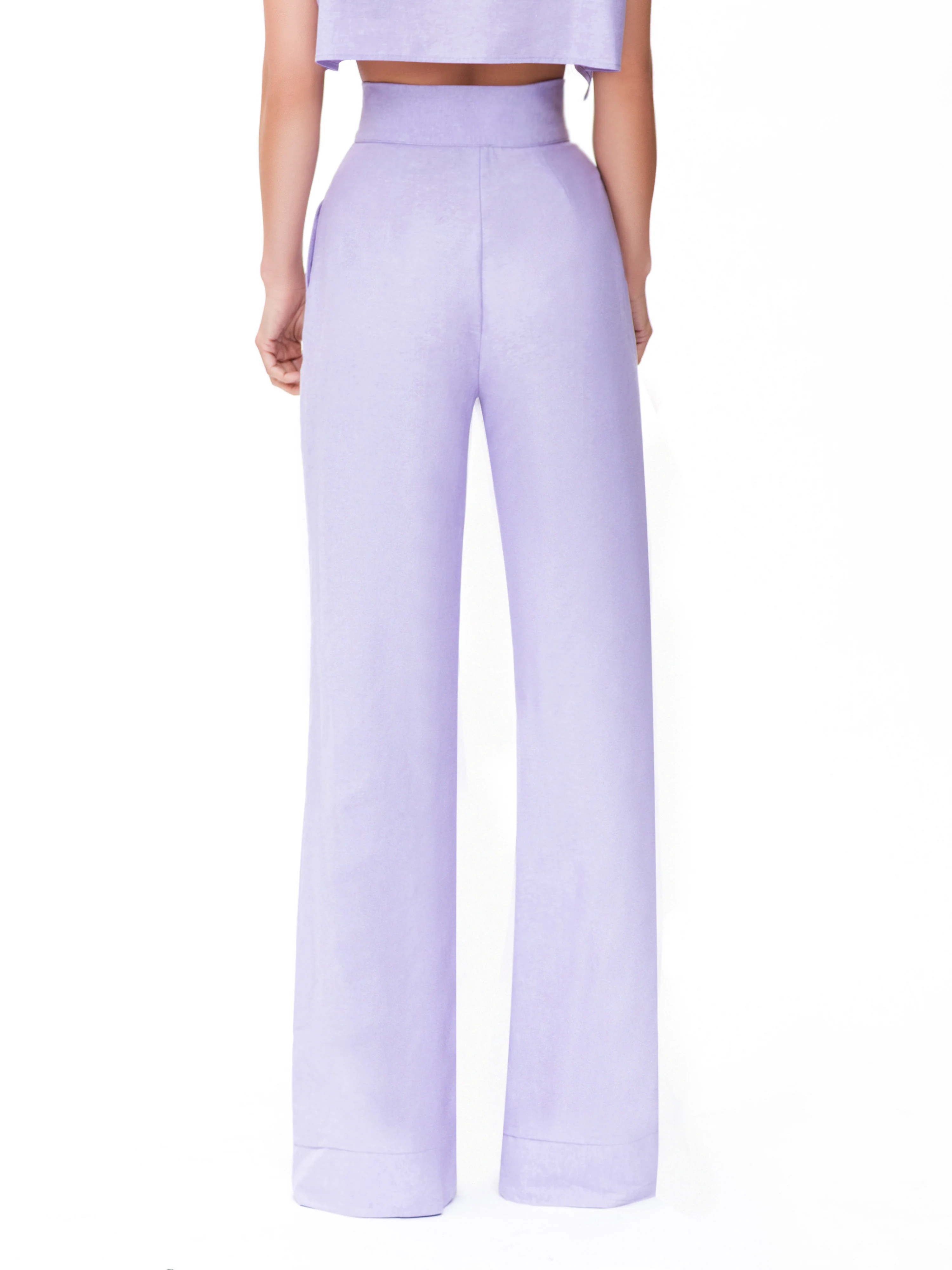 "Tahiti" Lavender High Waist Pants - Image 5
