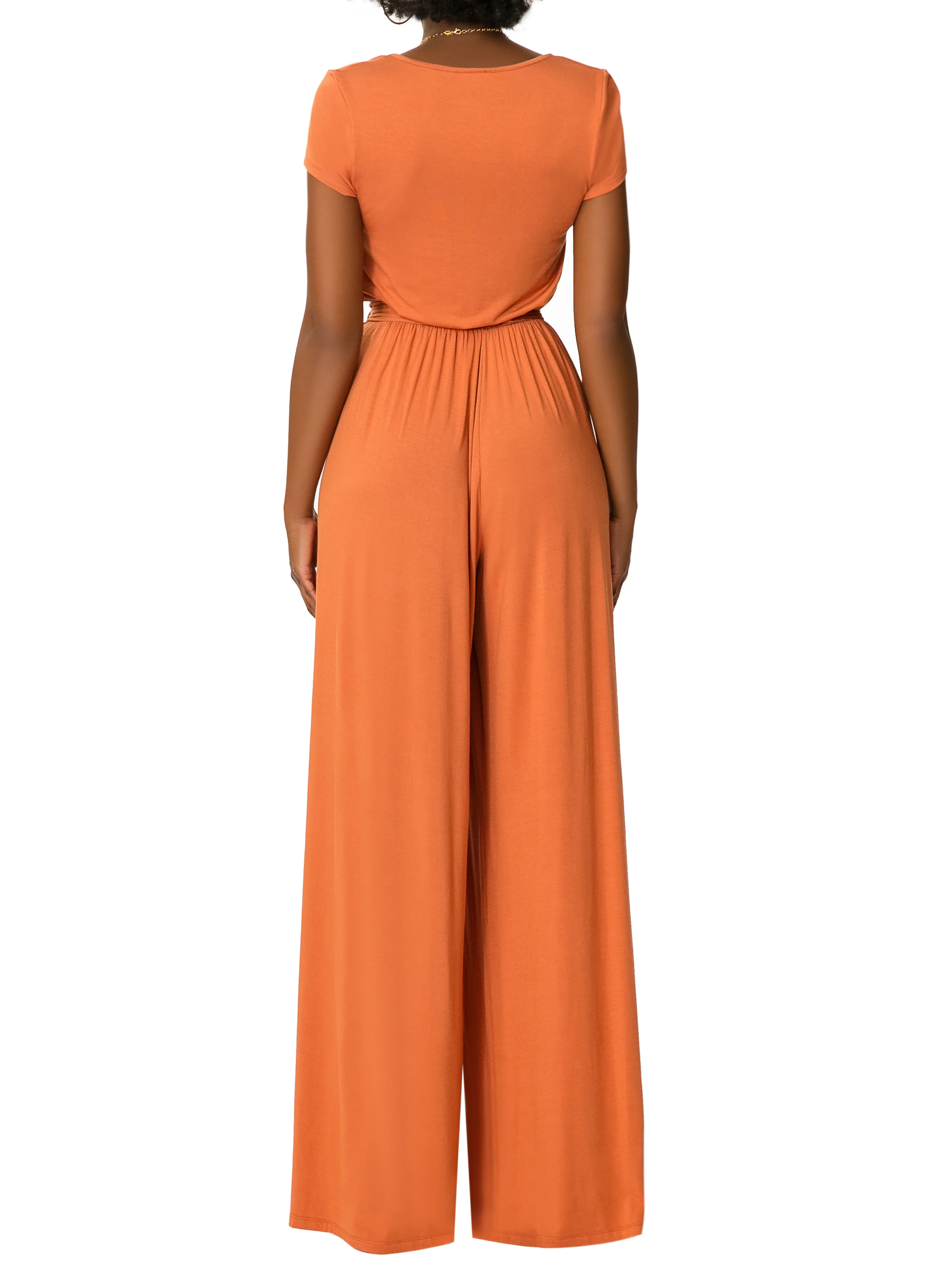 "Talulah" Bronze Jersey Jumpsuit - Image 6