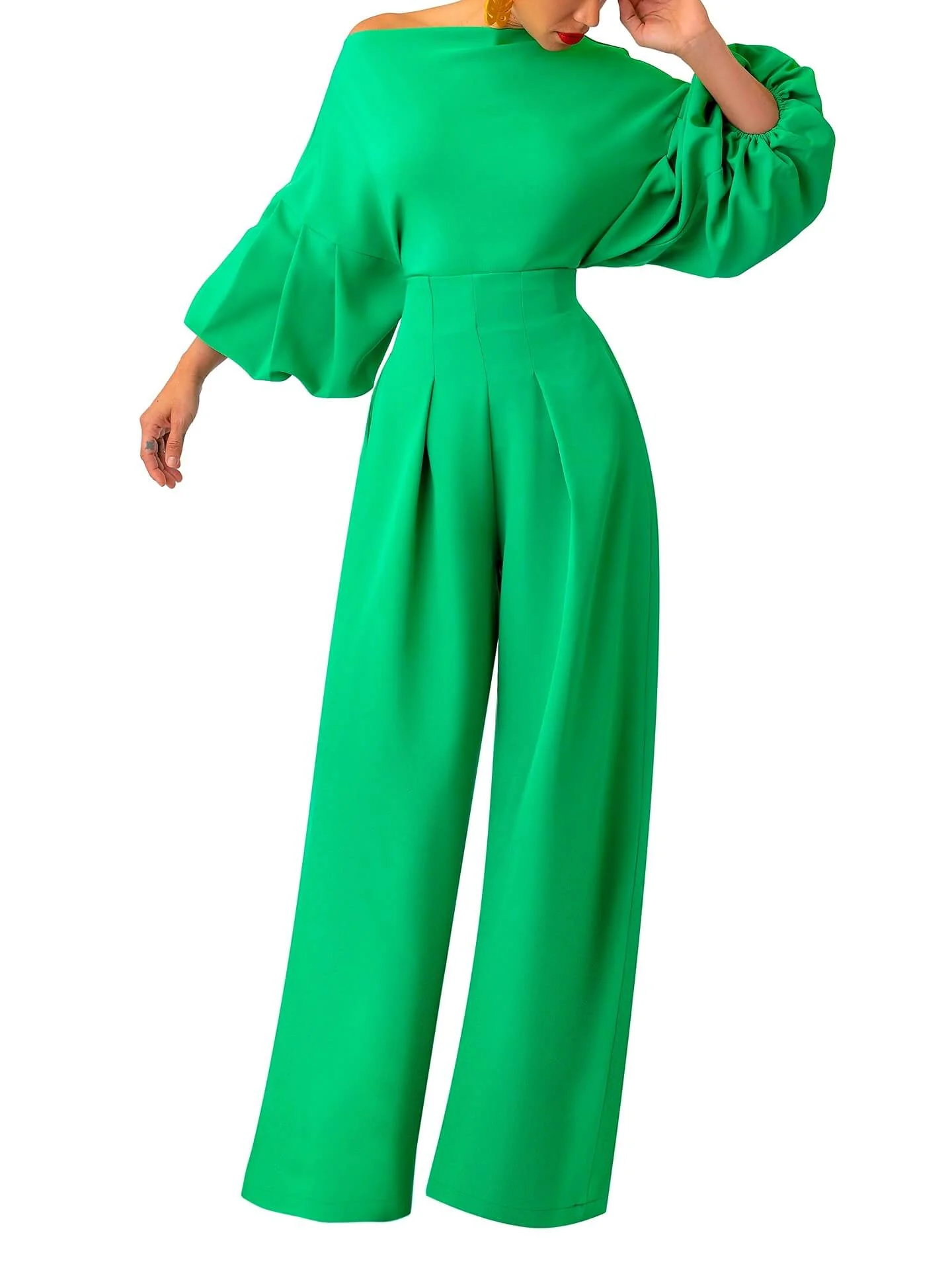 “Tèmi” Cinched Jade High Waist Pants - Image 5