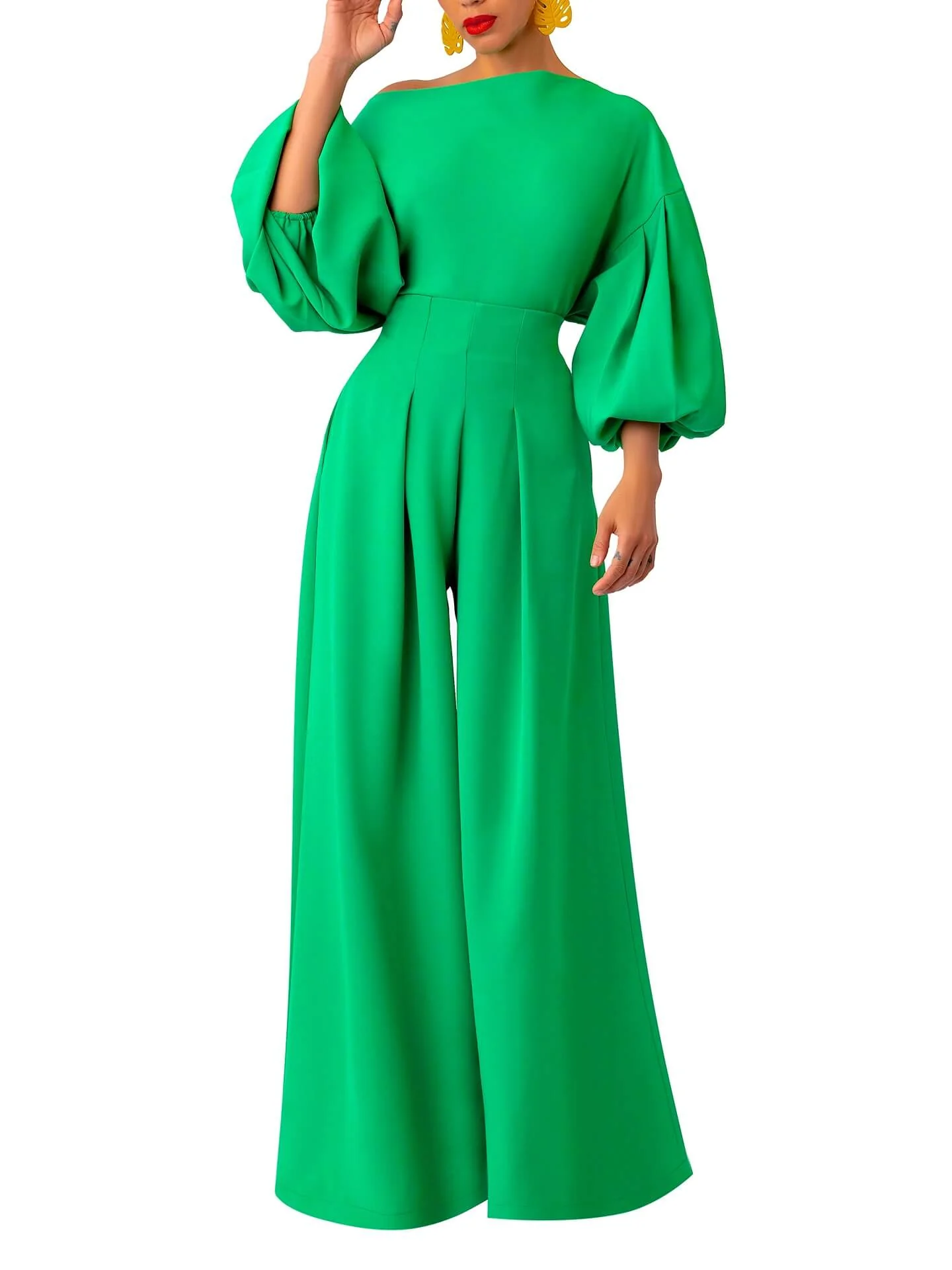 “Tèmi” Cinched Jade High Waist Pants - Image 7