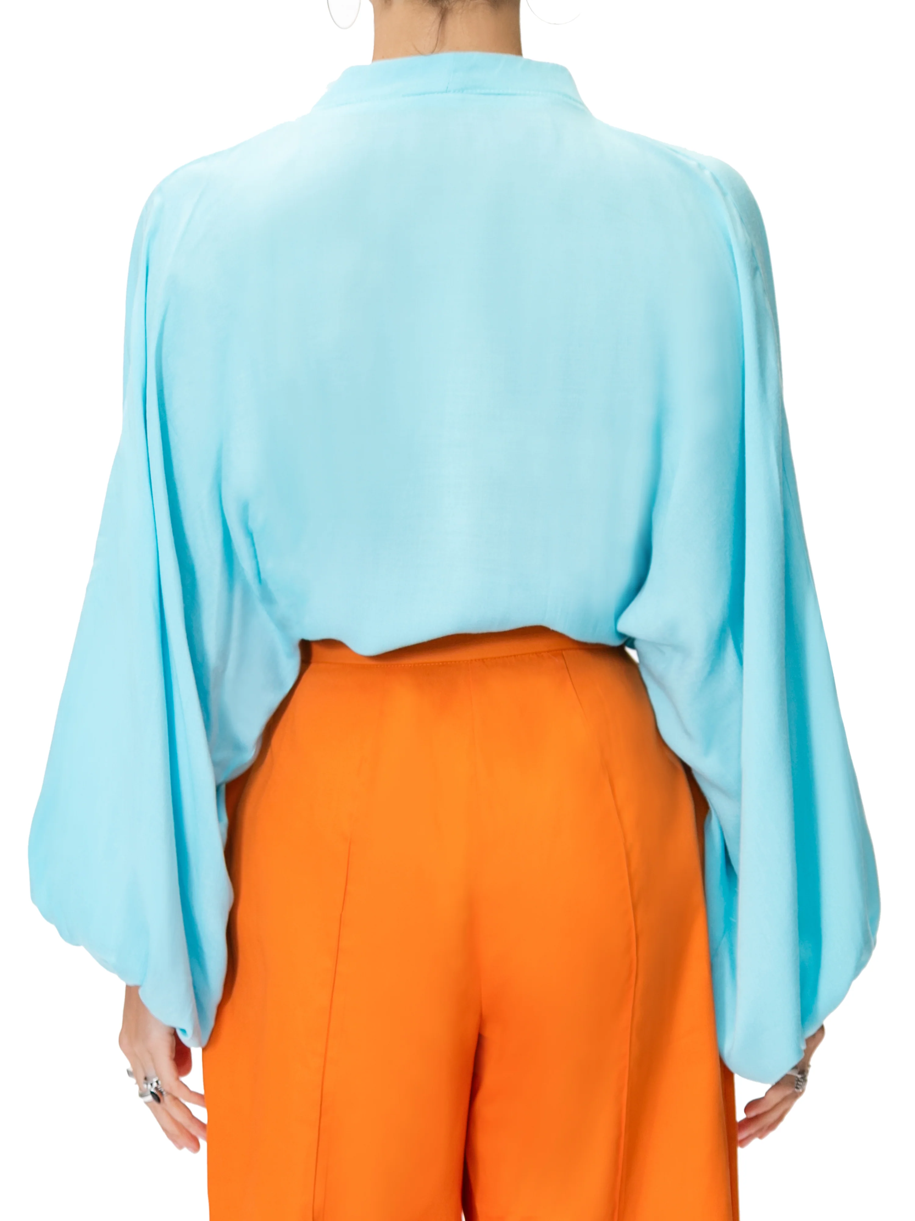 "Tiffany" Blue Bell Sleeve Bodysuit - Image 6