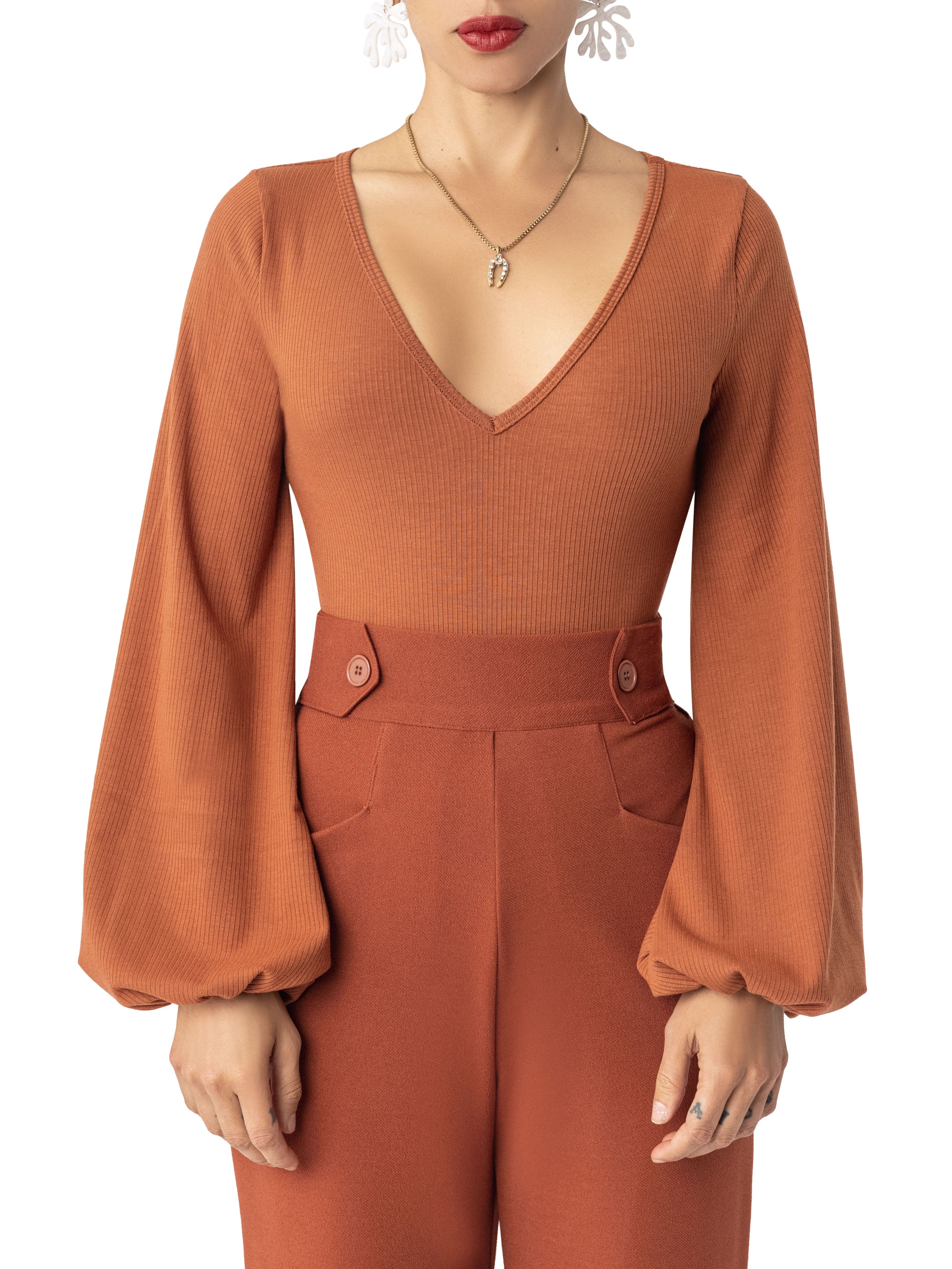 "Tory" Billow Sleeve Bodysuit - Image 3