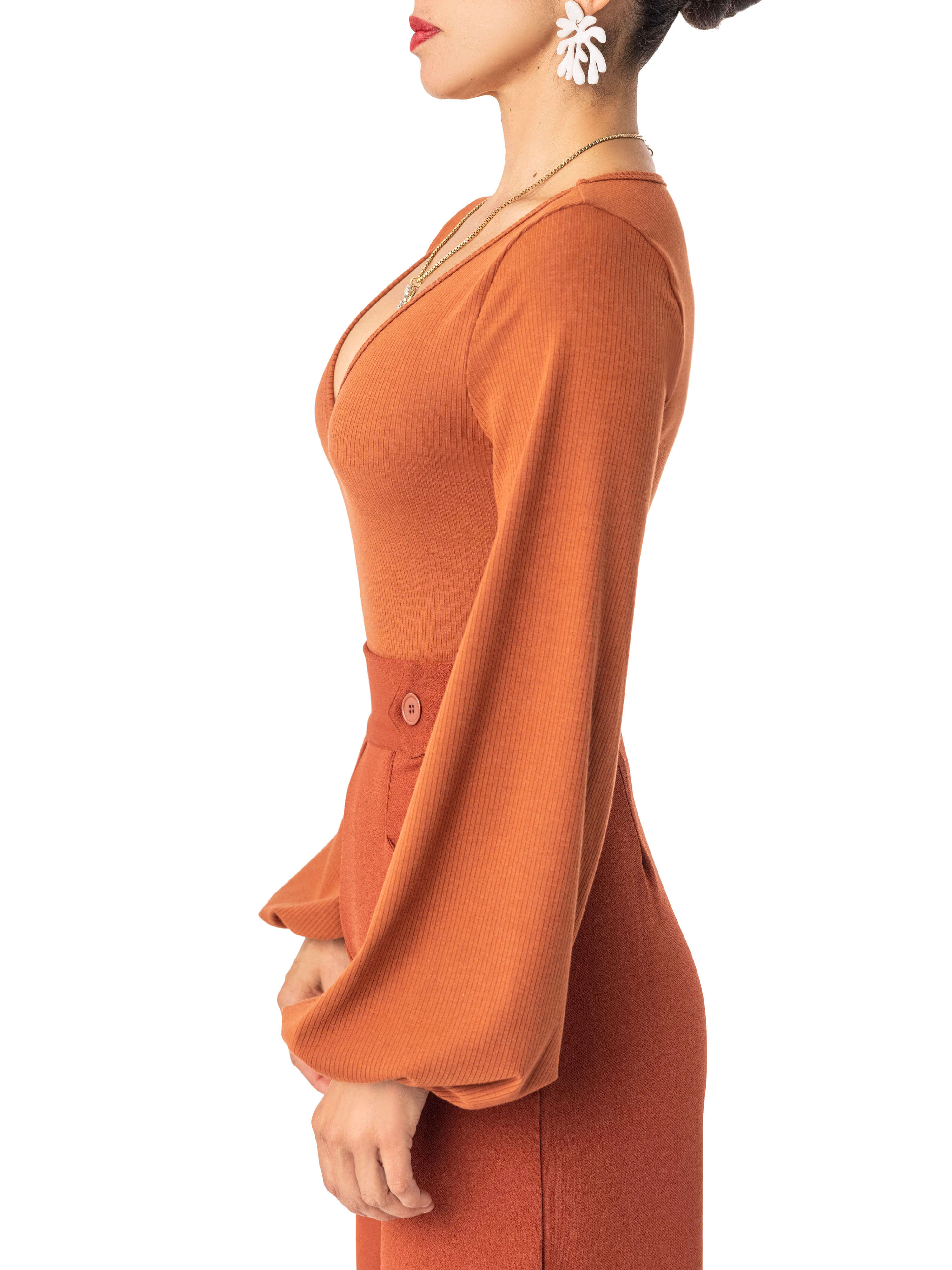 "Tory" Billow Sleeve Bodysuit - Image 4