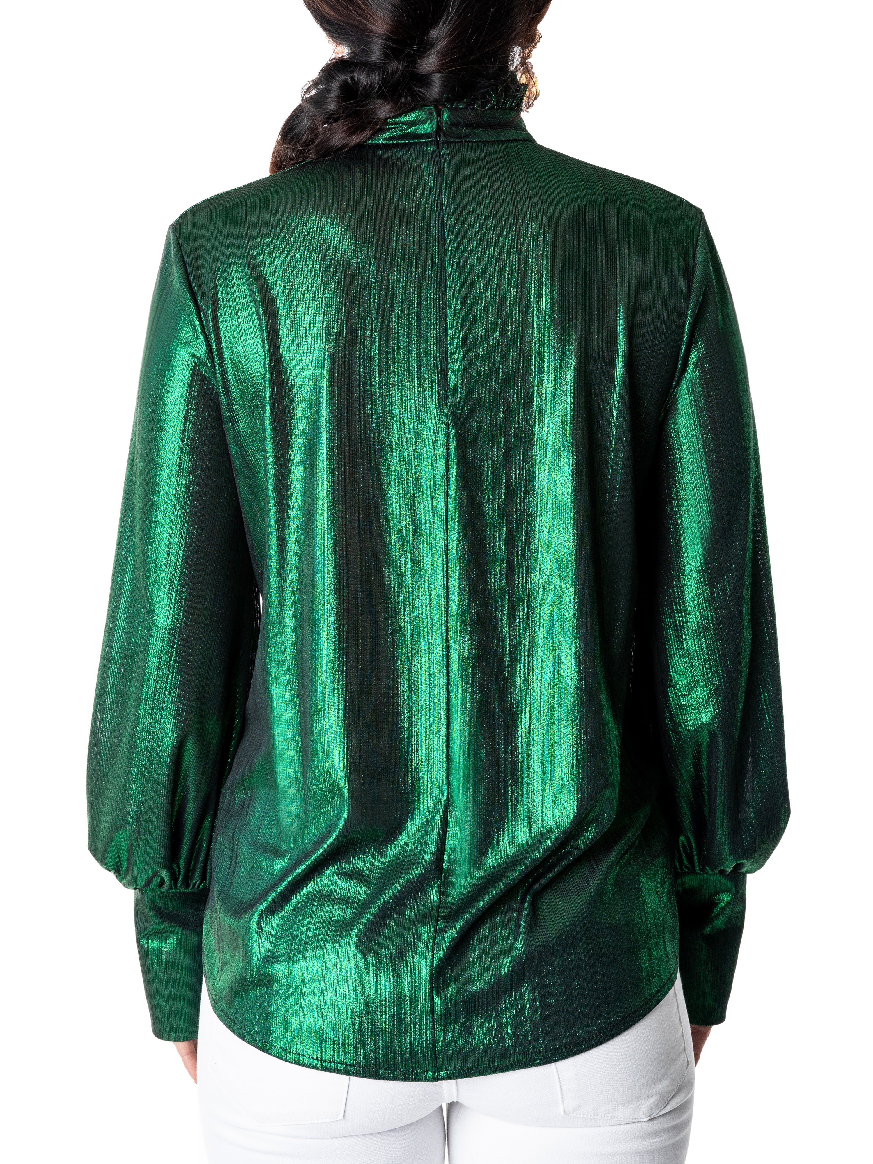 "Viola" Emerald Long Sleeve Top - Image 5