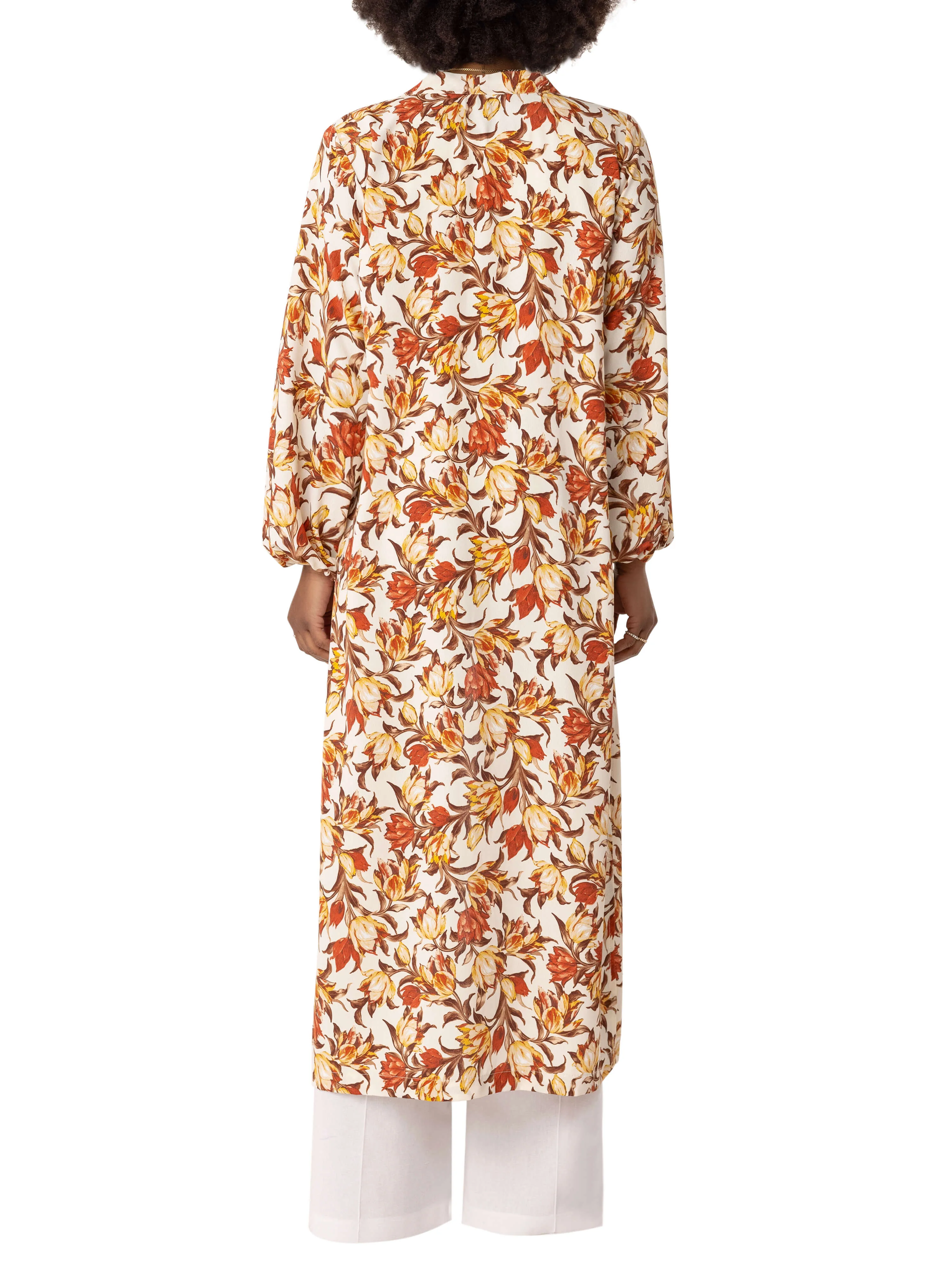 "Wilma" Ivory/Red Print Duster - Image 5