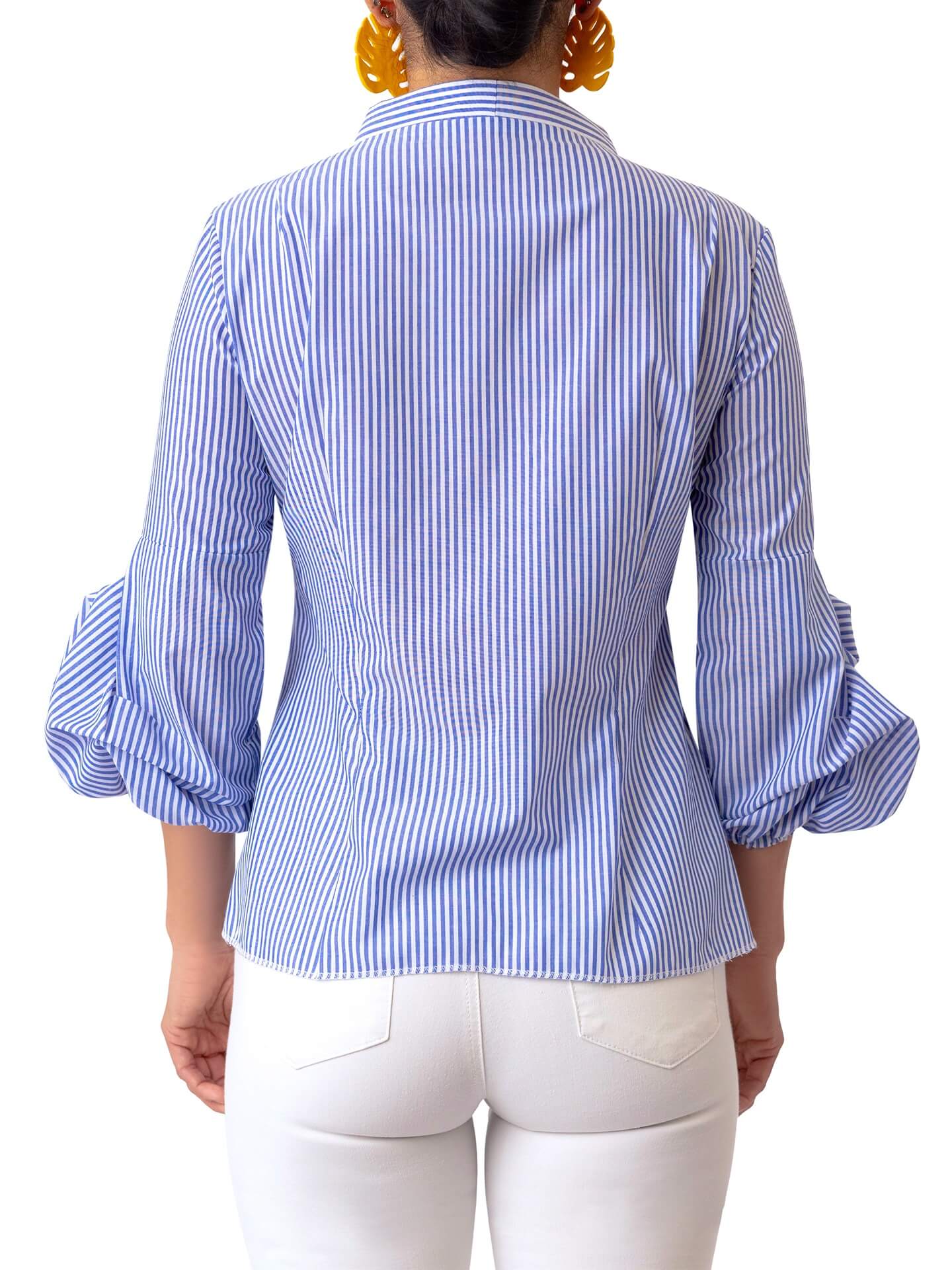 "Yẹmí" Stripe Button Down Shirt - Image 5