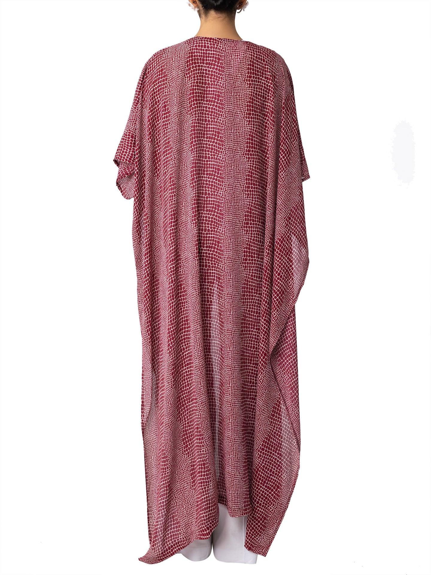 “Zaria” Burgundy Dolman Sleeve Kimono - Image 8